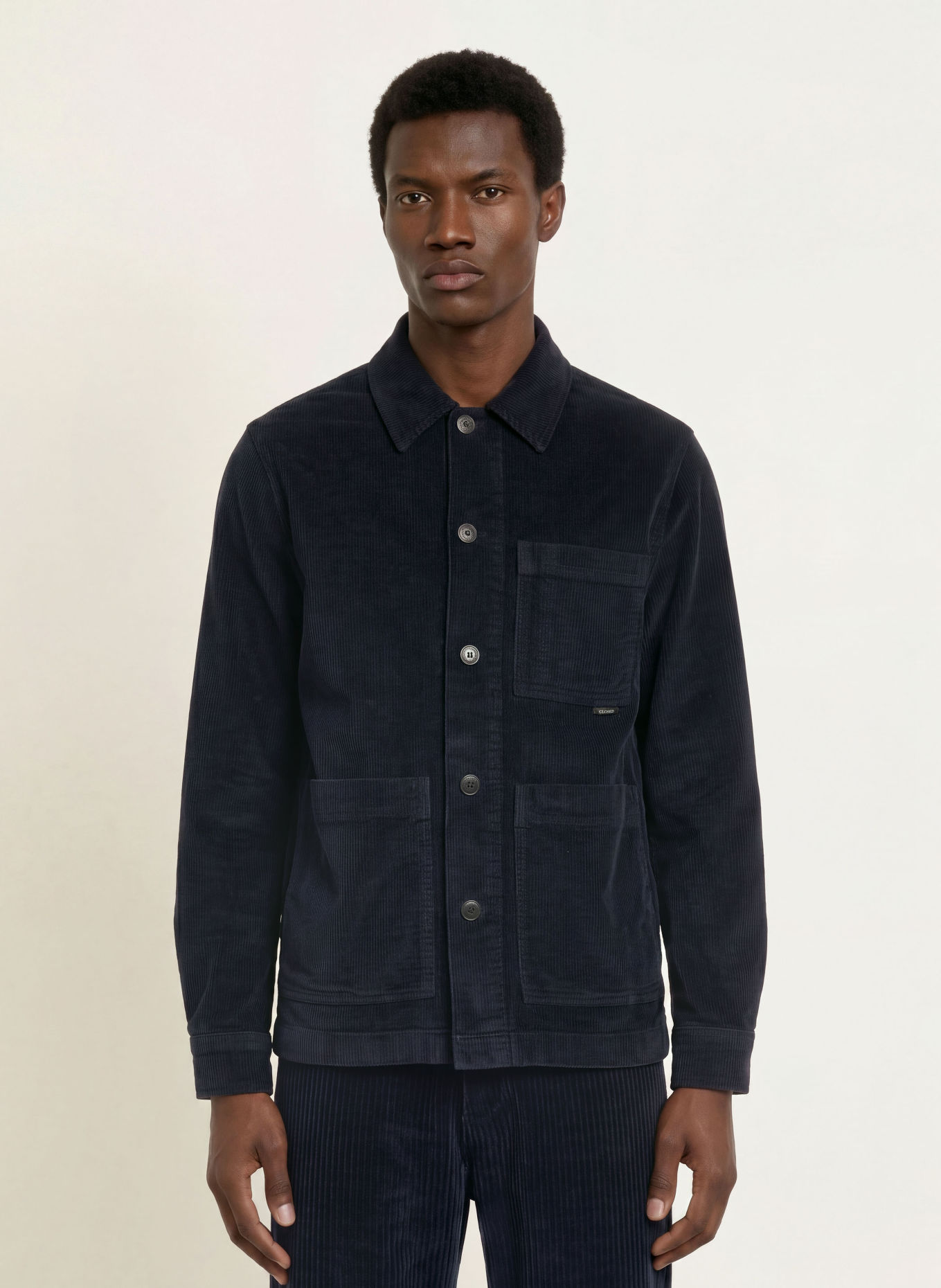 CLOSED Overjacket van corduroy: DONKERBLAUW