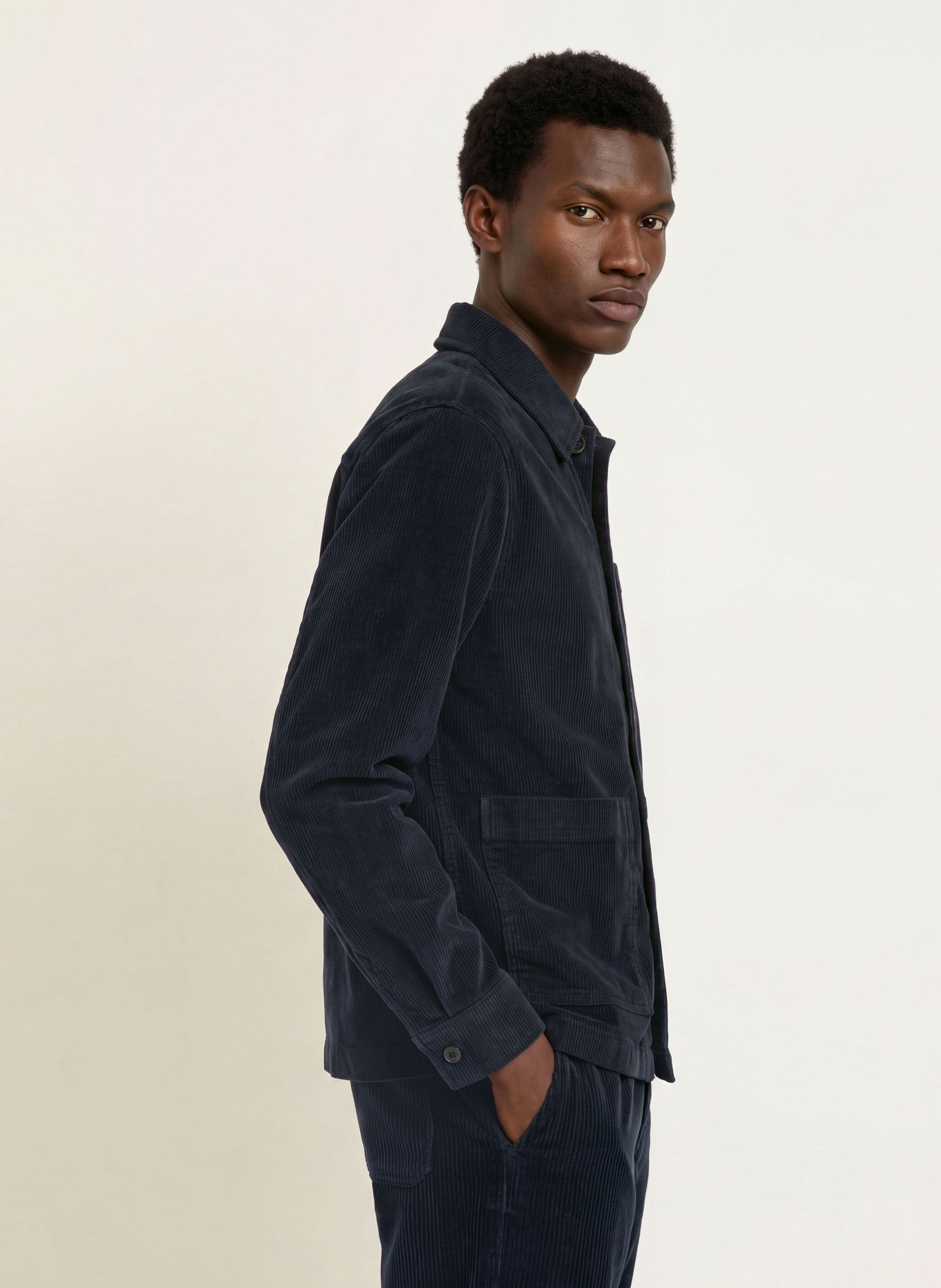 CLOSED Overjacket van corduroy: DONKERBLAUW