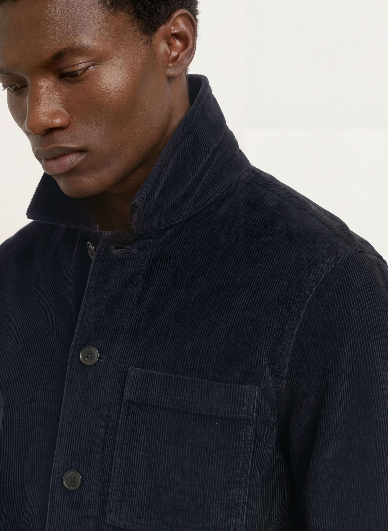 CLOSED Overjacket van corduroy: DONKERBLAUW
