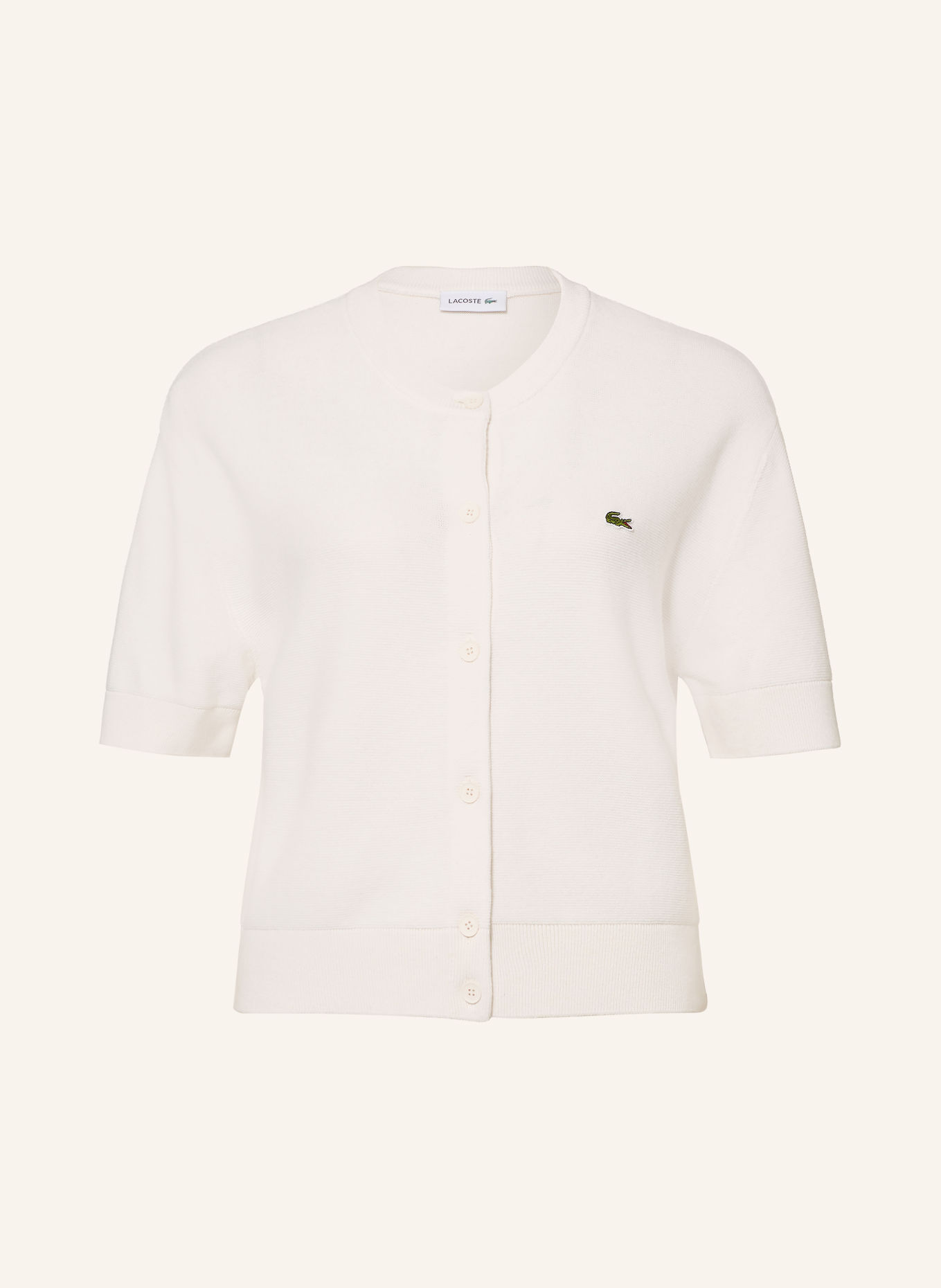 LACOSTE Strickjacke: CREME
