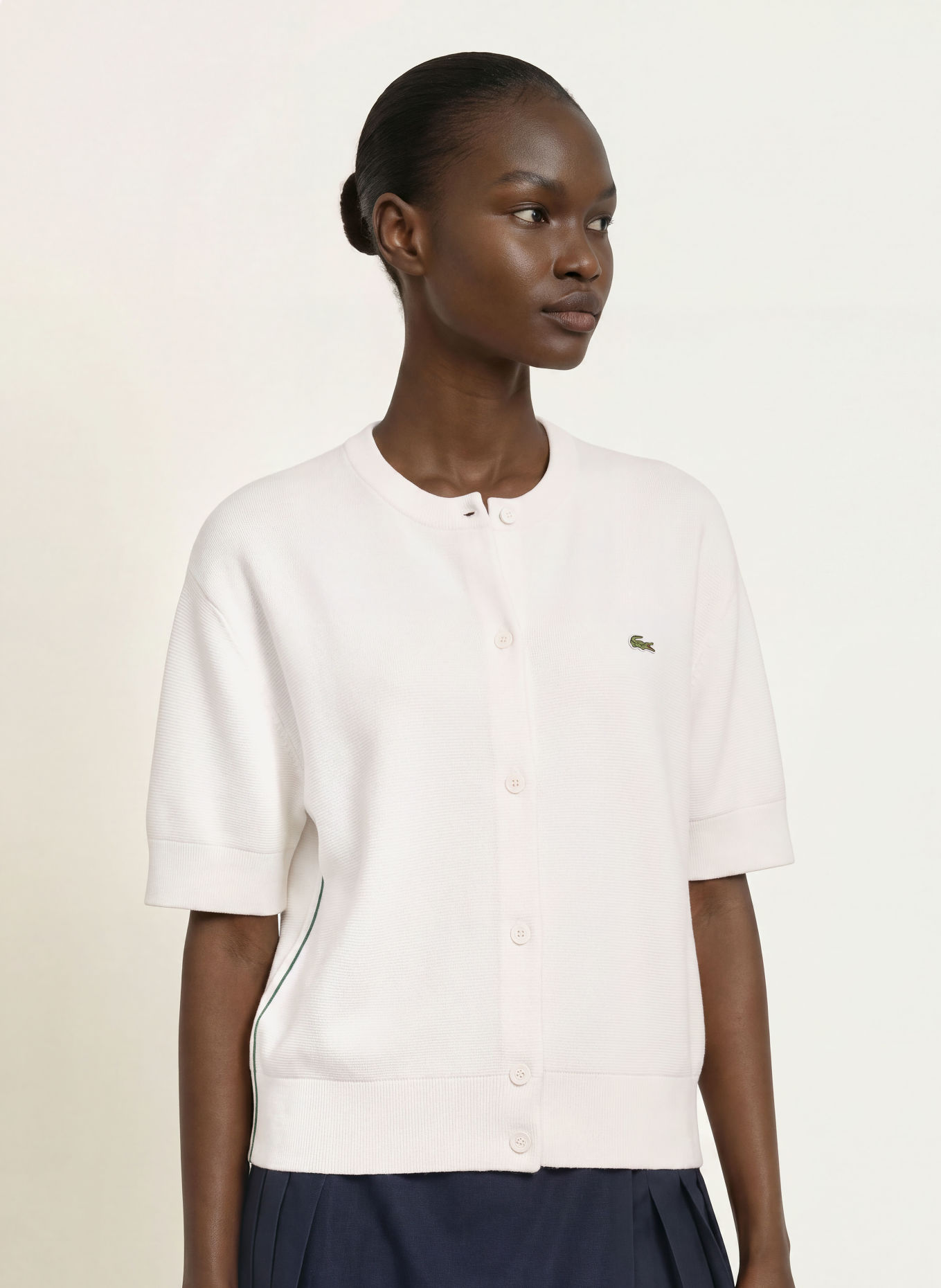 LACOSTE Strickjacke: CREME