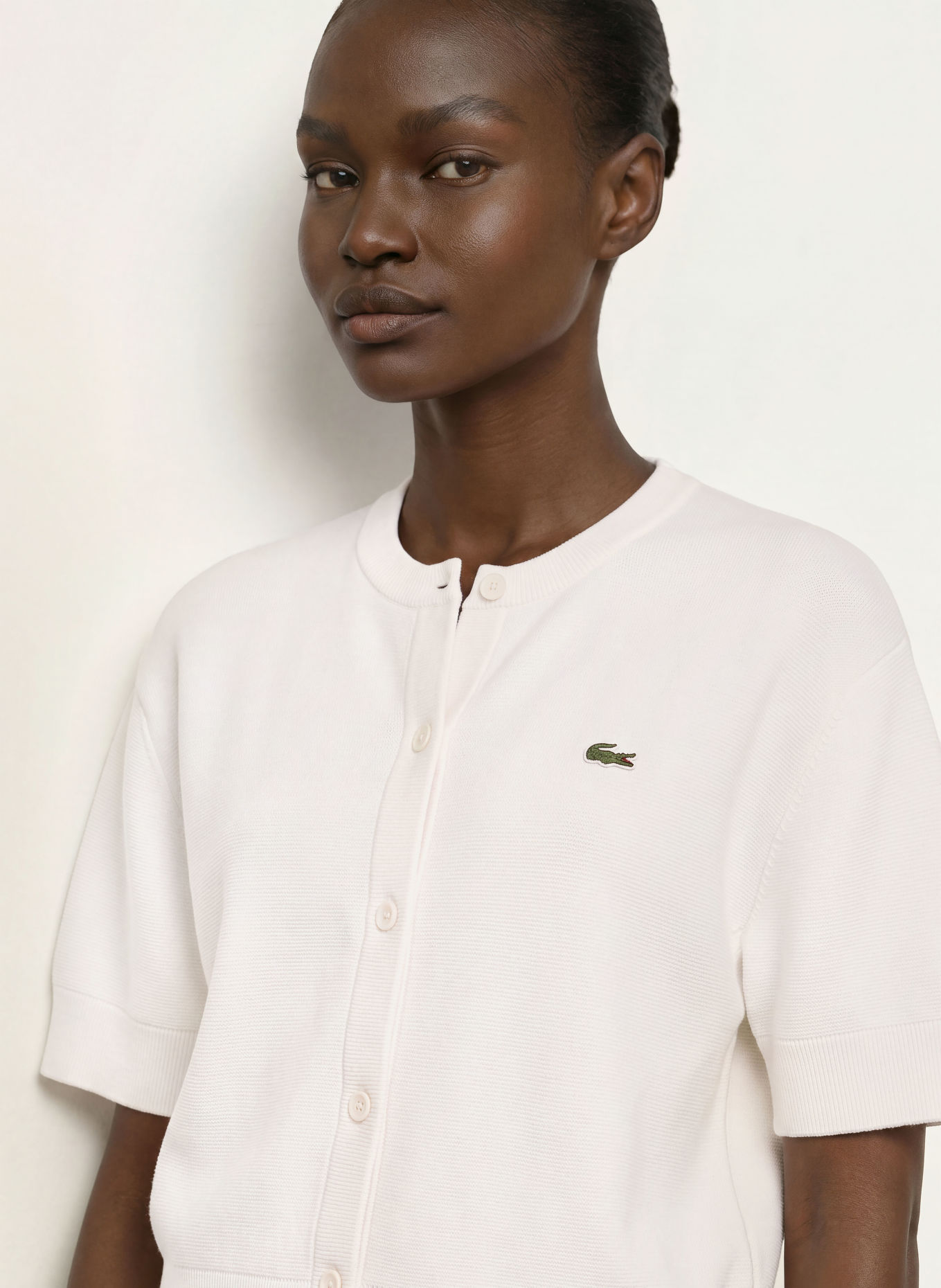 LACOSTE Strickjacke: CREME