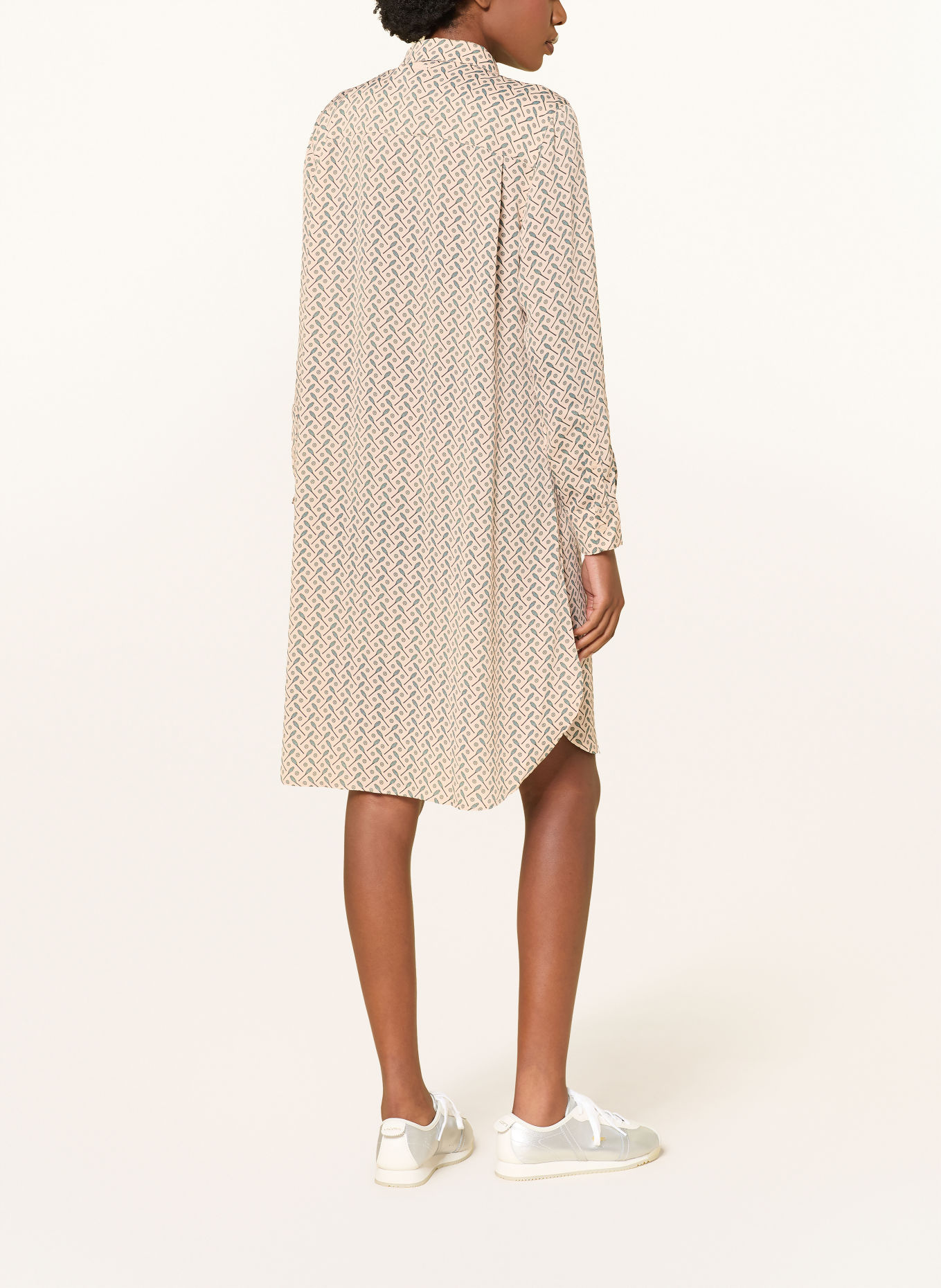 LACOSTE Jurk: CRÈME / BEIGE / DONKERGROEN
