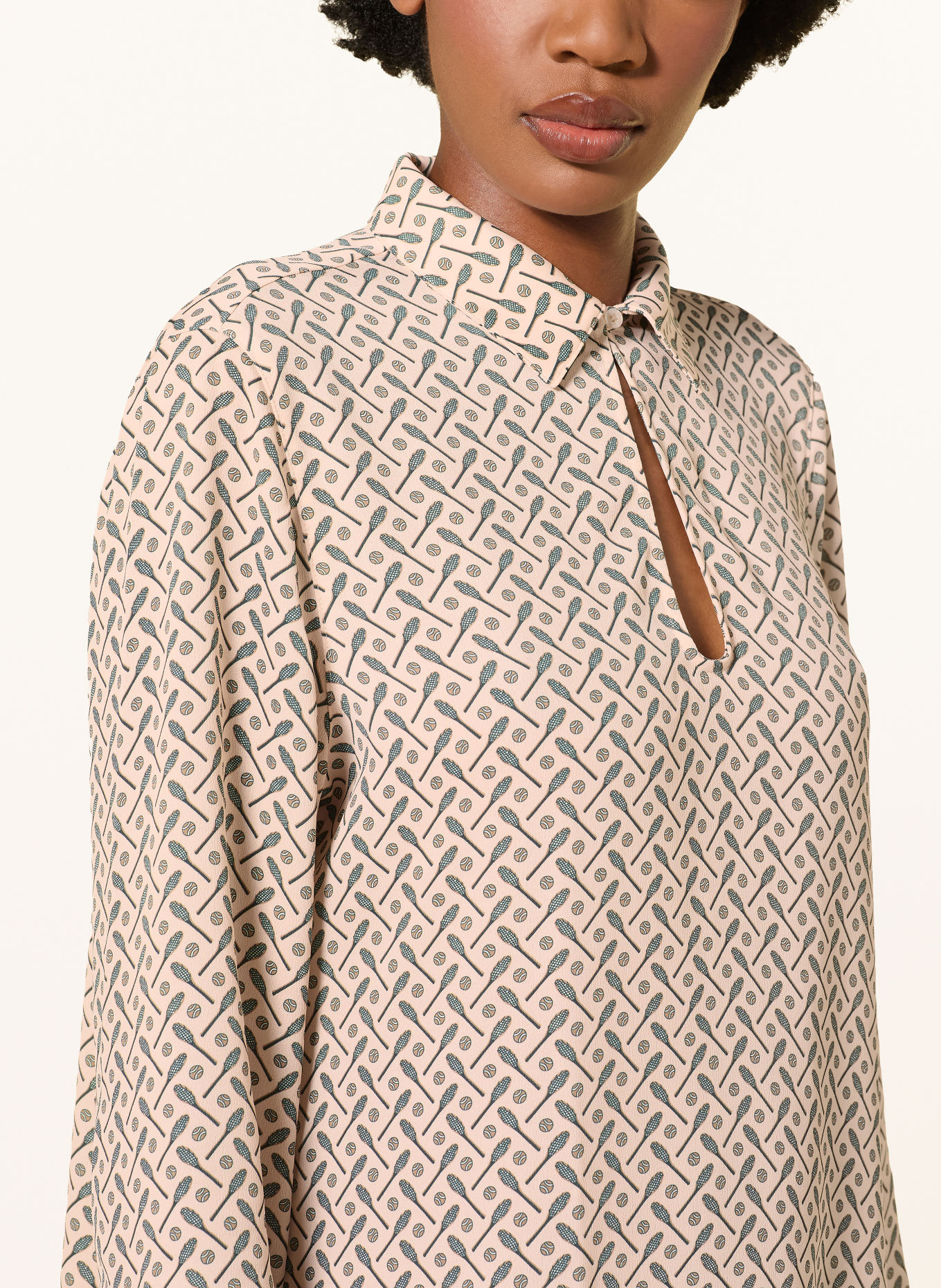 LACOSTE Jurk: CRÈME / BEIGE / DONKERGROEN