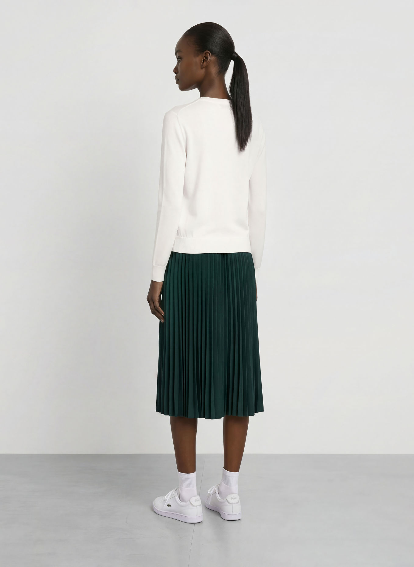 LACOSTE Cardigan: WHITE