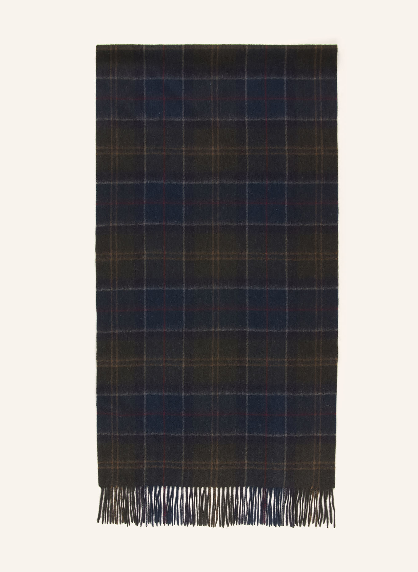 Barbour Halsduk BRADEN: KHAKI / RÖD / MÖRKBLÅ