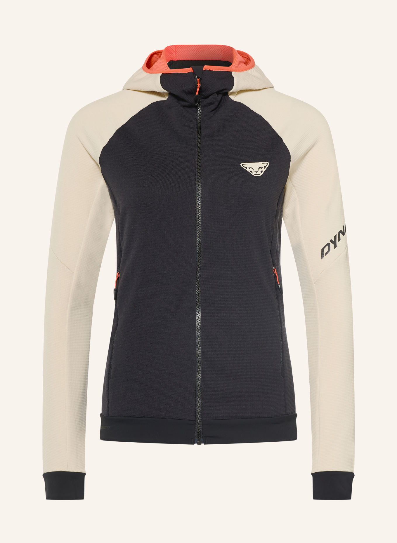 DYNAFIT Midlayer-Jacke RADICAL POLARTEC®: BEIGE / SCHWARZ
