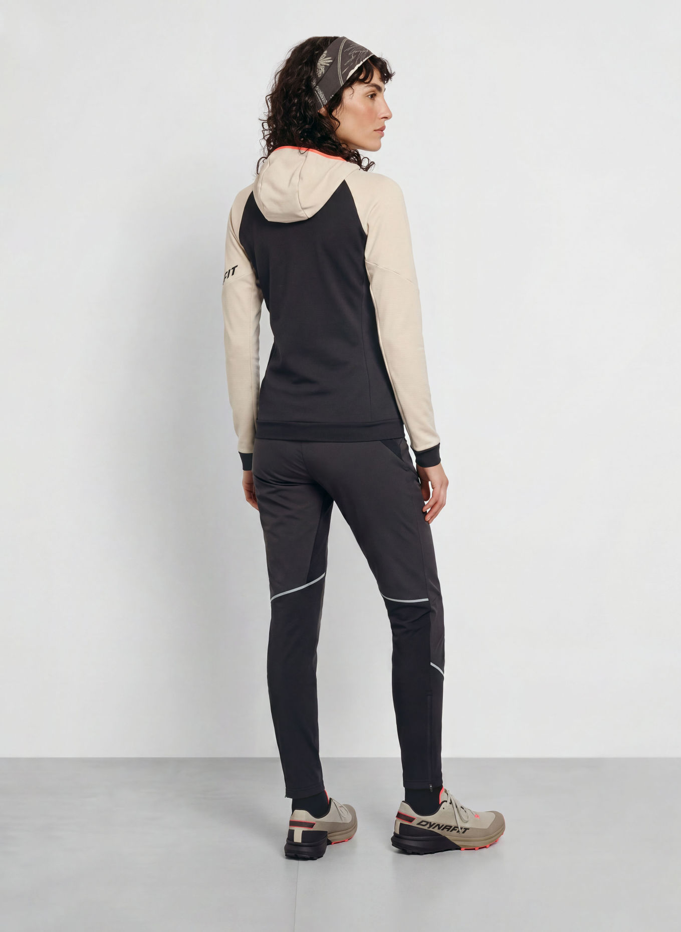 DYNAFIT Midlayer-Jacke RADICAL POLARTEC®: BEIGE / SCHWARZ