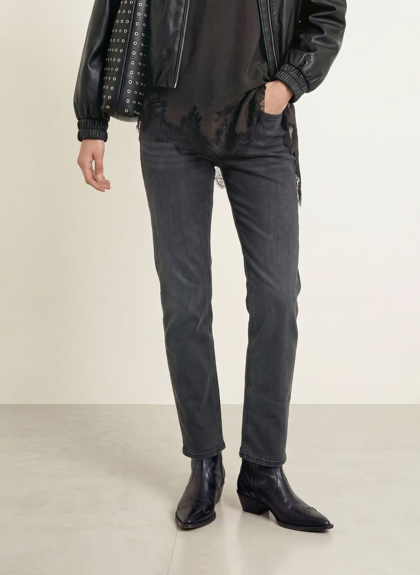 REPLAY Straight jeans AKEME: C097 DARK GREY
