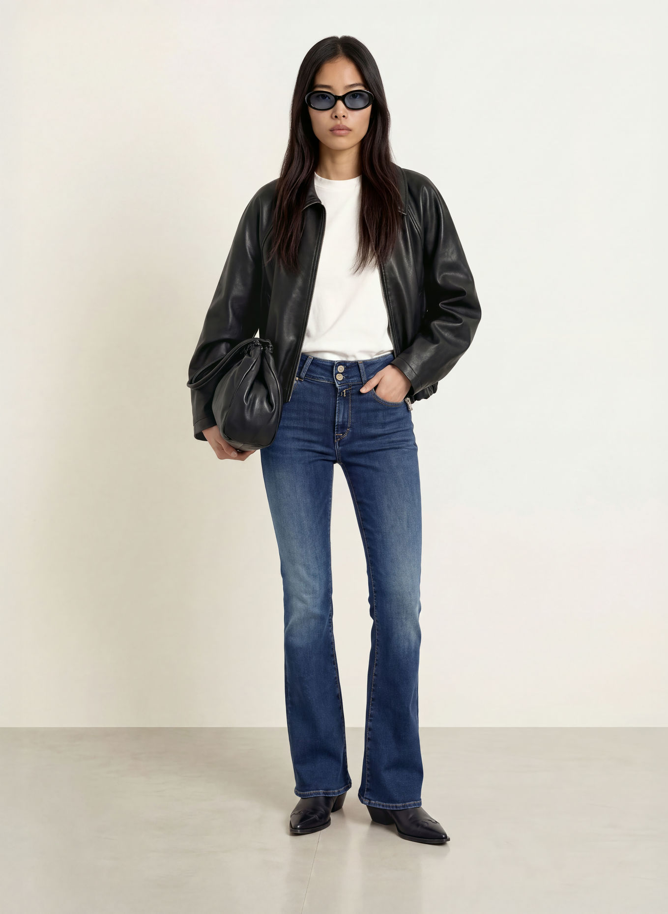REPLAY Flared Jeans NEW LUZ: C007 DARK BLUE