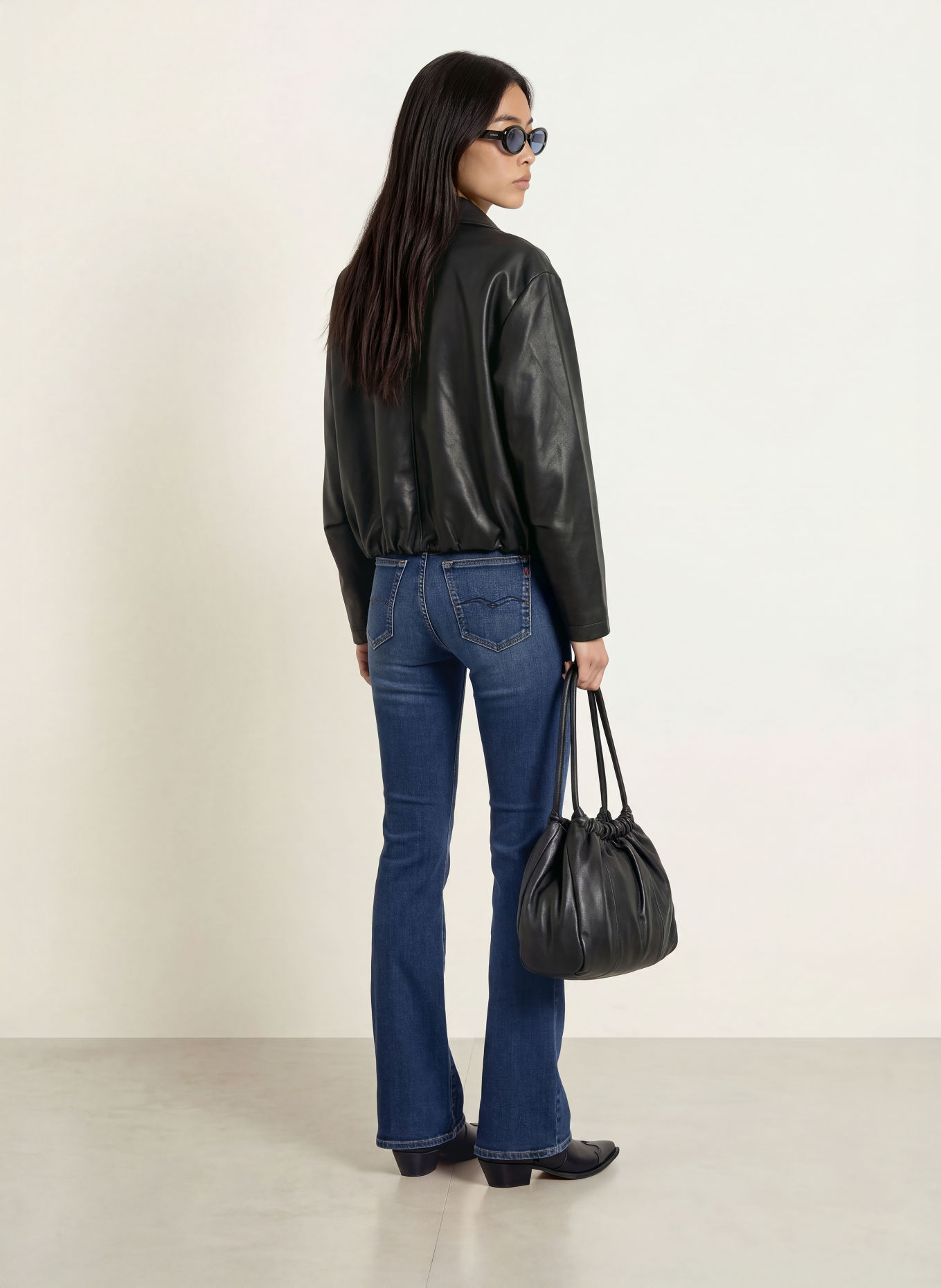 REPLAY Flared Jeans NEW LUZ: C007 DARK BLUE