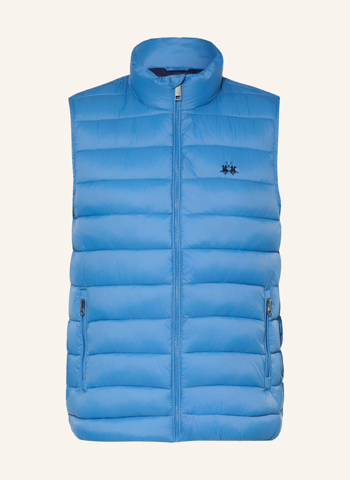 LA MARTINA Quilted vest: BLUE