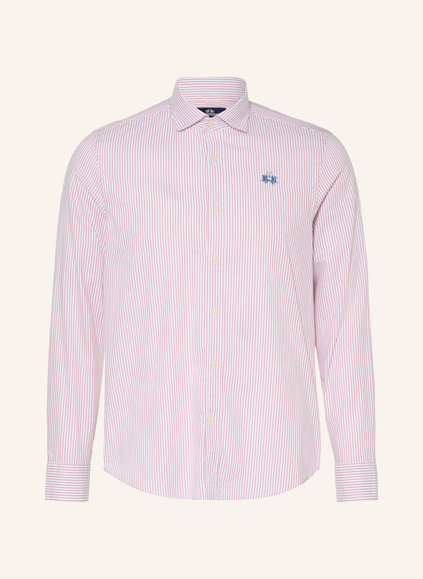 LA MARTINA Oxfordhemd Regular Fit: DUNKELROT / WEISS