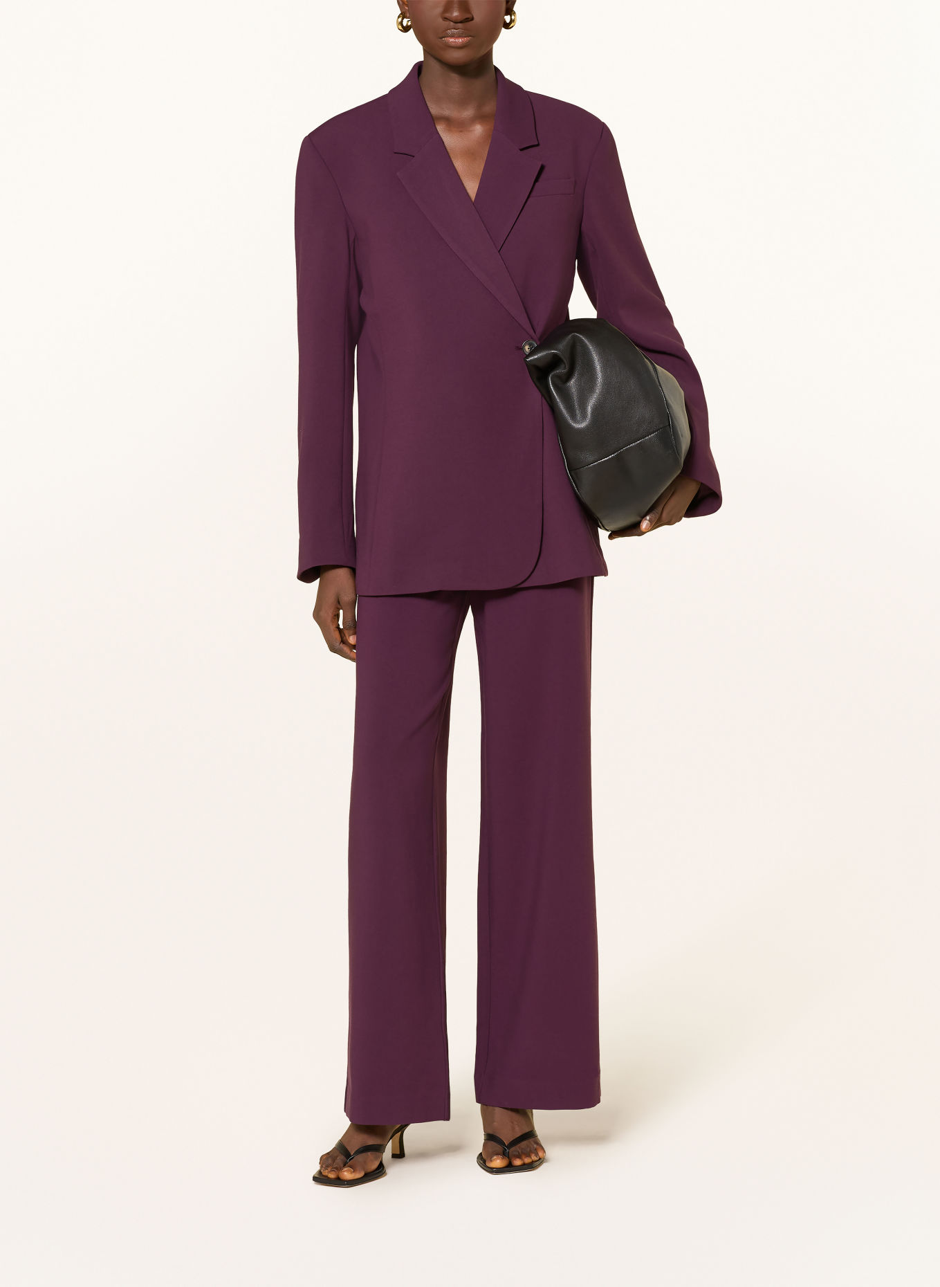 MSCH COPENHAGEN Wide-leg trousers MSCHMACY MICHELLE: DARK PURPLE