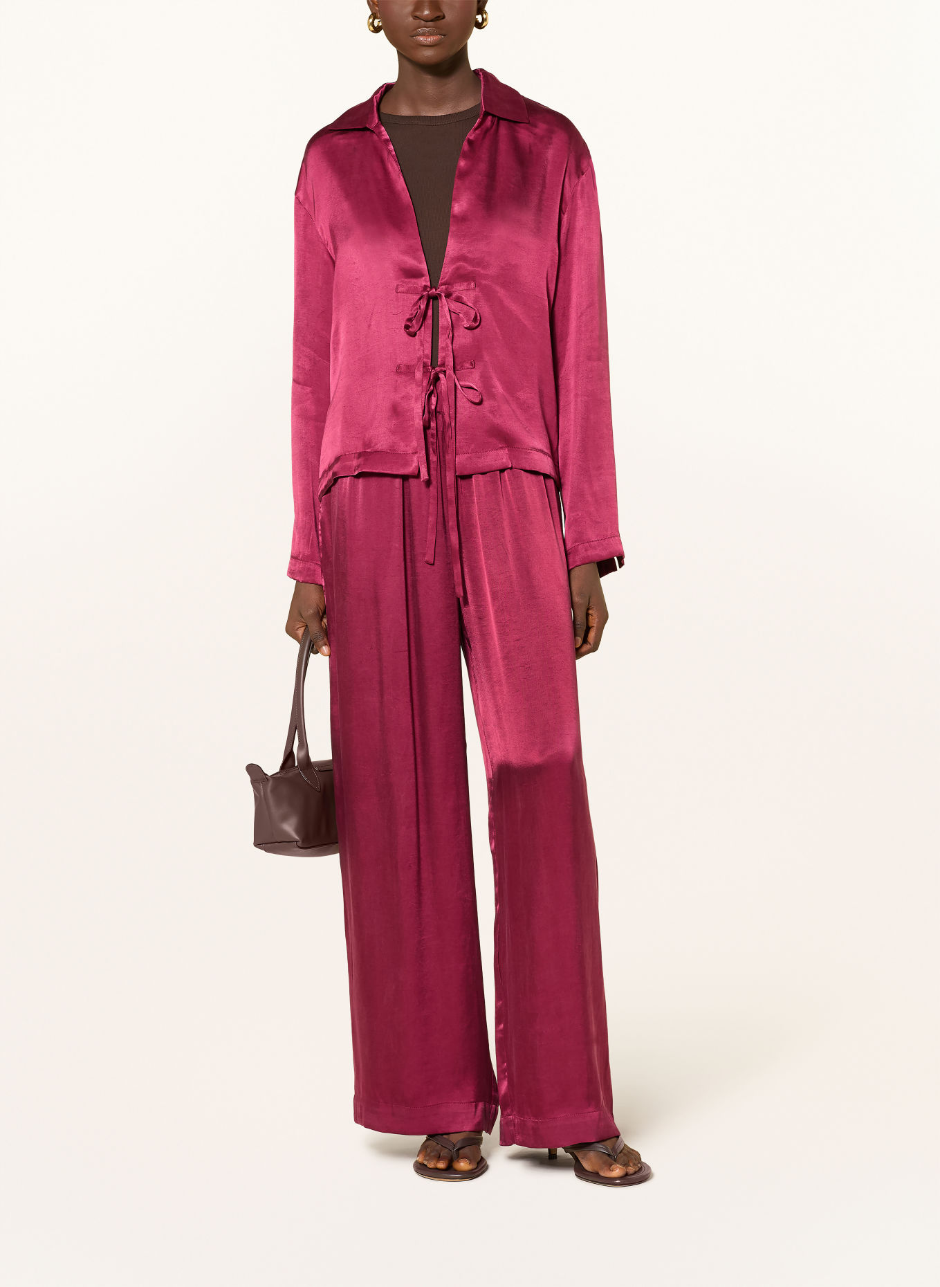 MSCH COPENHAGEN Satin Pants MSCHSHAELAN: RED