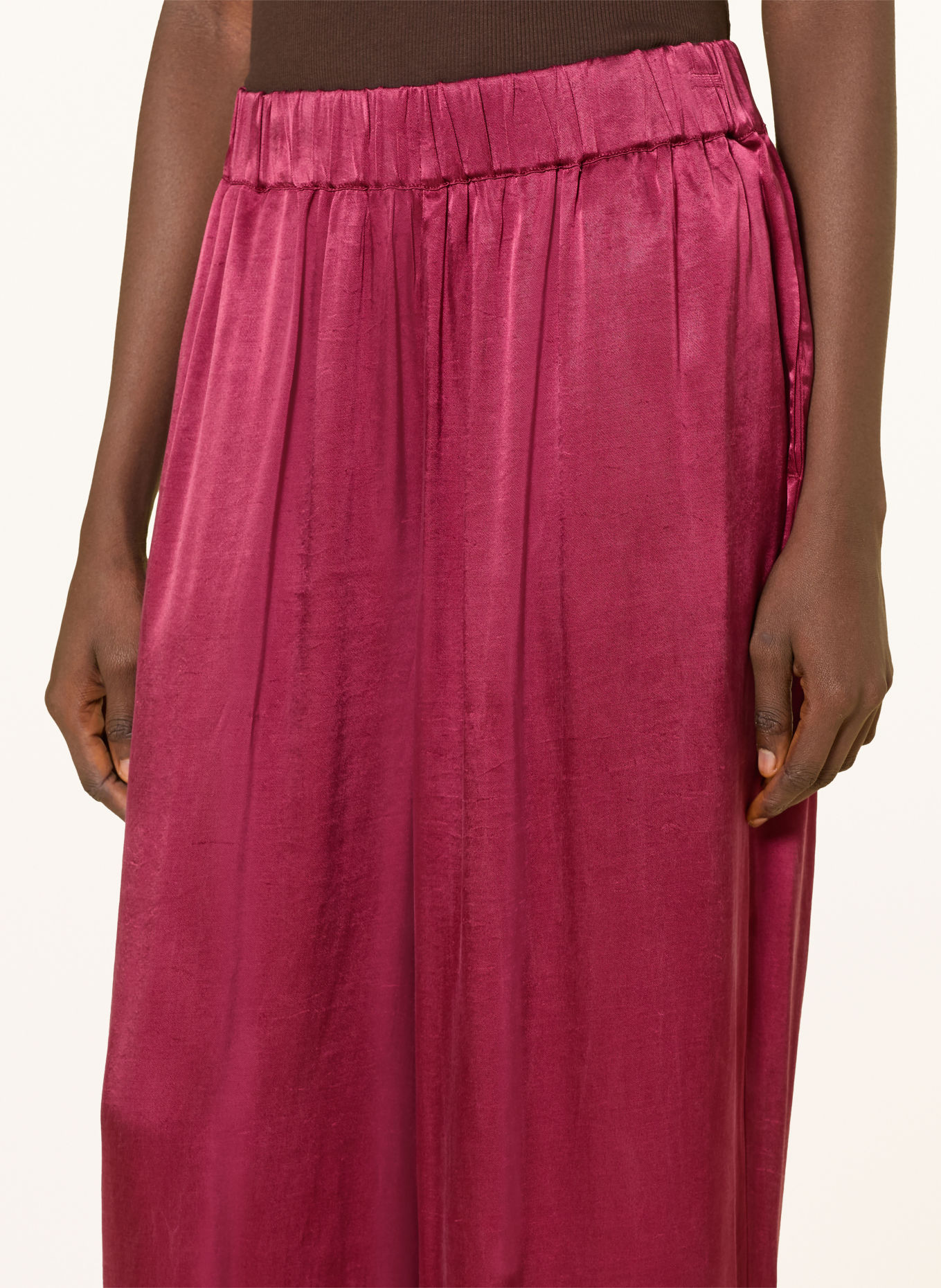 MSCH COPENHAGEN Satin Pants MSCHSHAELAN: RED