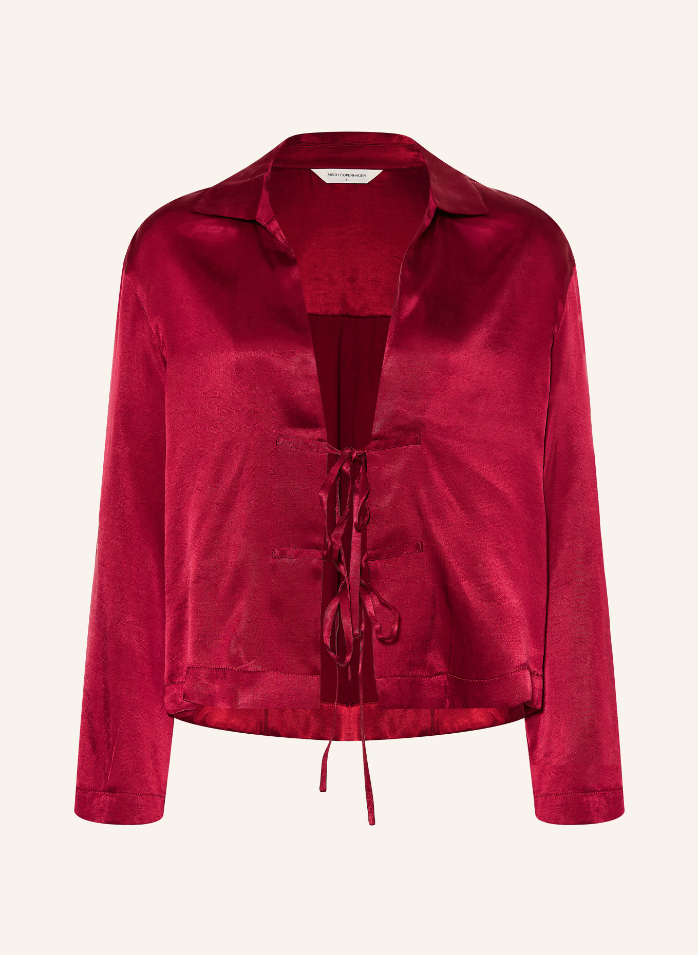 MSCH COPENHAGEN Blus MSCHSHAELAN i satin: RÖD