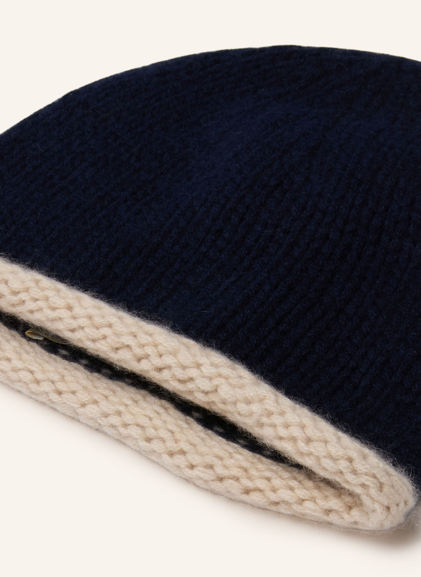 Oats & Rice Kasjmier-Muts COTTAGE: DONKERBLAUW / BEIGE