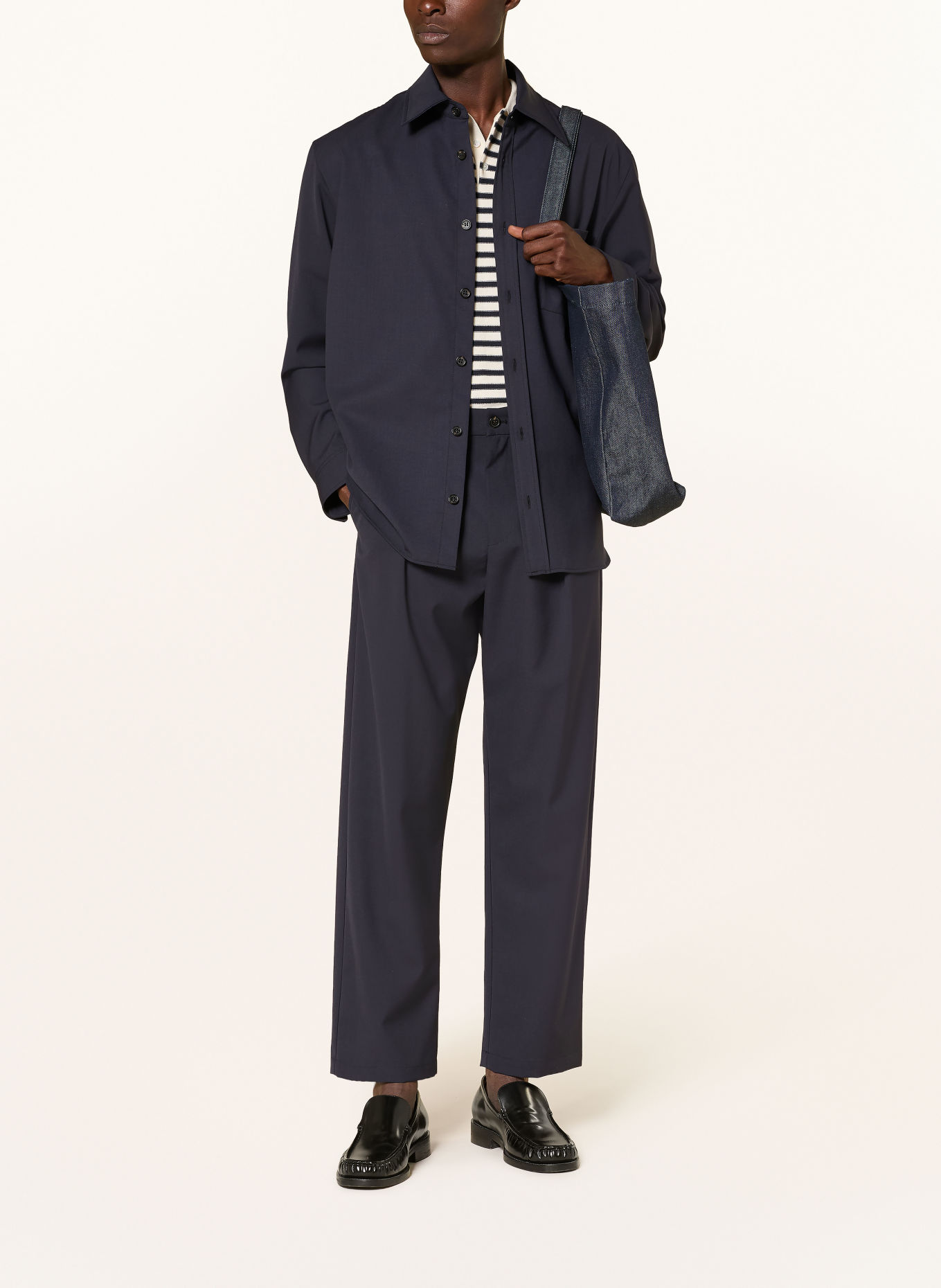 A.P.C. Broek RENATO Wide Fit: DONKERBLAUW