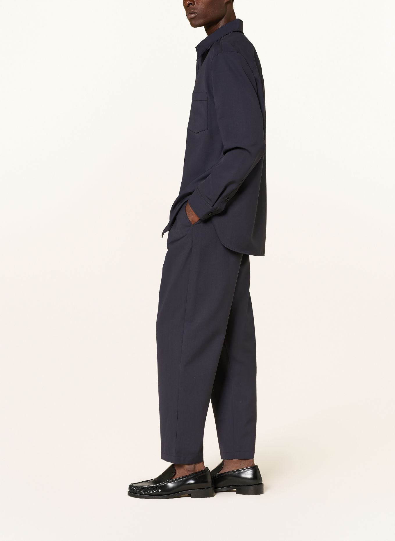 A.P.C. Broek RENATO Wide Fit: DONKERBLAUW