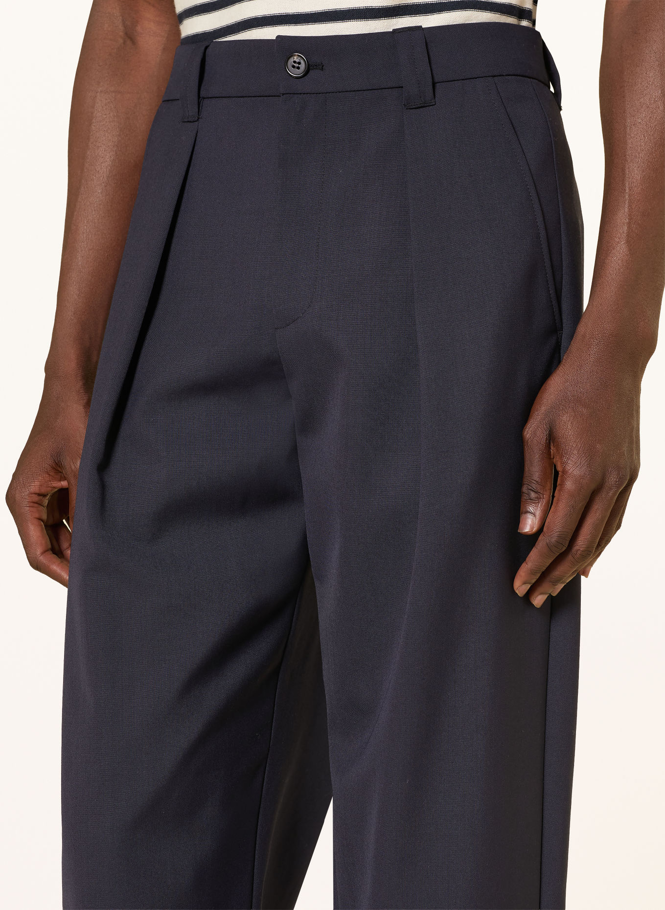 A.P.C. Broek RENATO Wide Fit: DONKERBLAUW