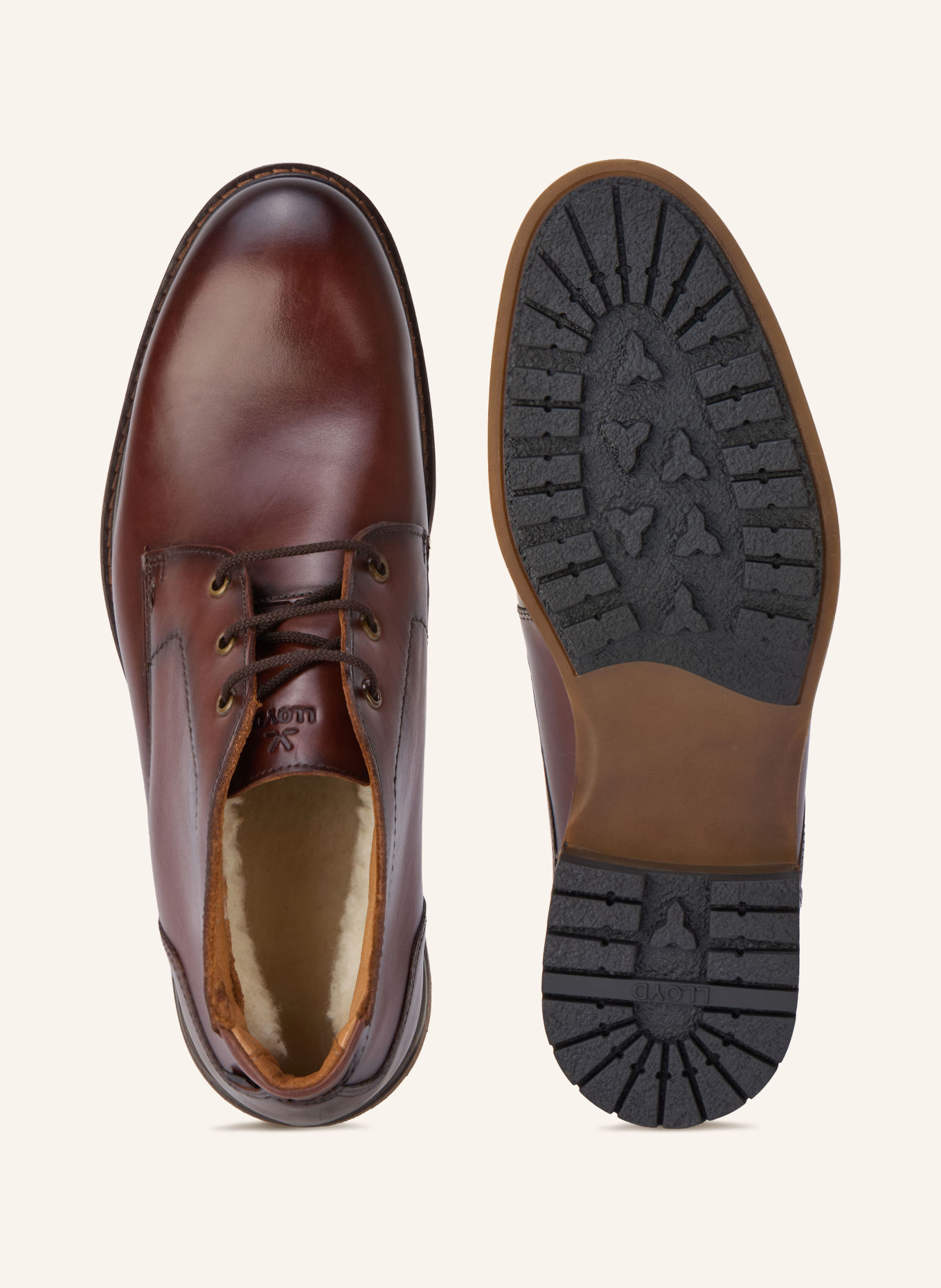 LLOYD Schnürboots VIBE 327GL: DUNKELBRAUN / GOLD