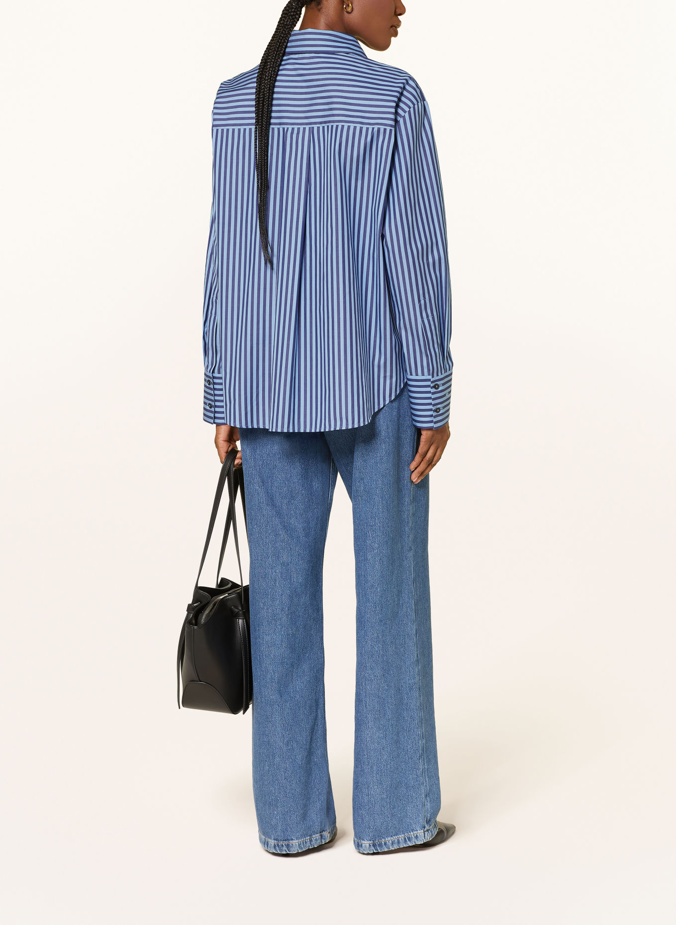 van Laack Hemdbluse VL-BESEDE-TIE mit abnehmbarer Krawatte: BLAU / HELLBLAU