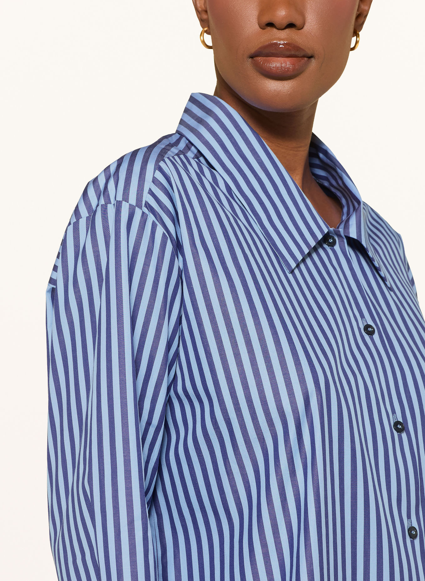 van Laack Hemdbluse VL-BESEDE-TIE mit abnehmbarer Krawatte: BLAU / HELLBLAU