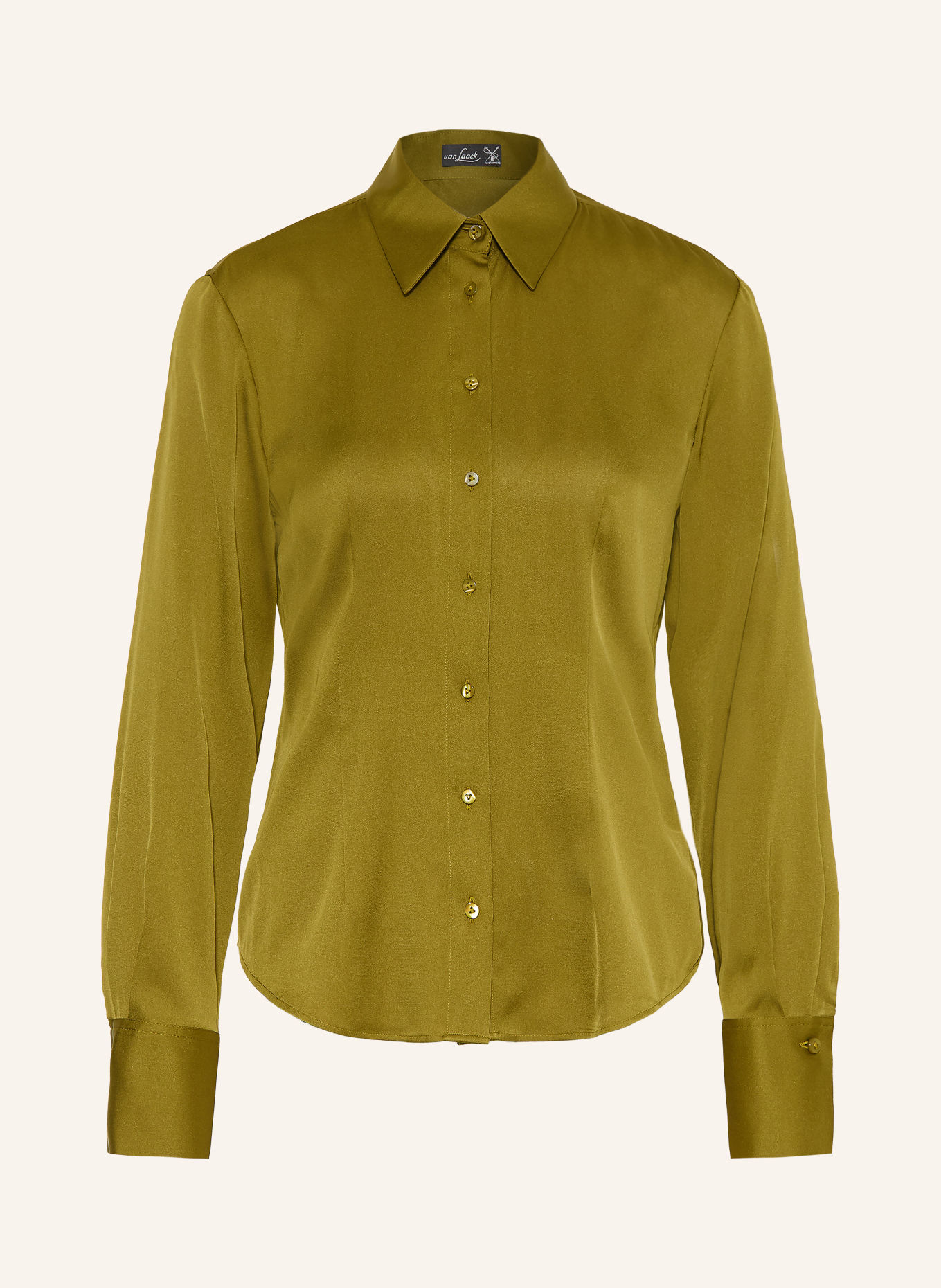 van Laack VL-ULIZ-XX Shirt blouse with Silk: OLIVE