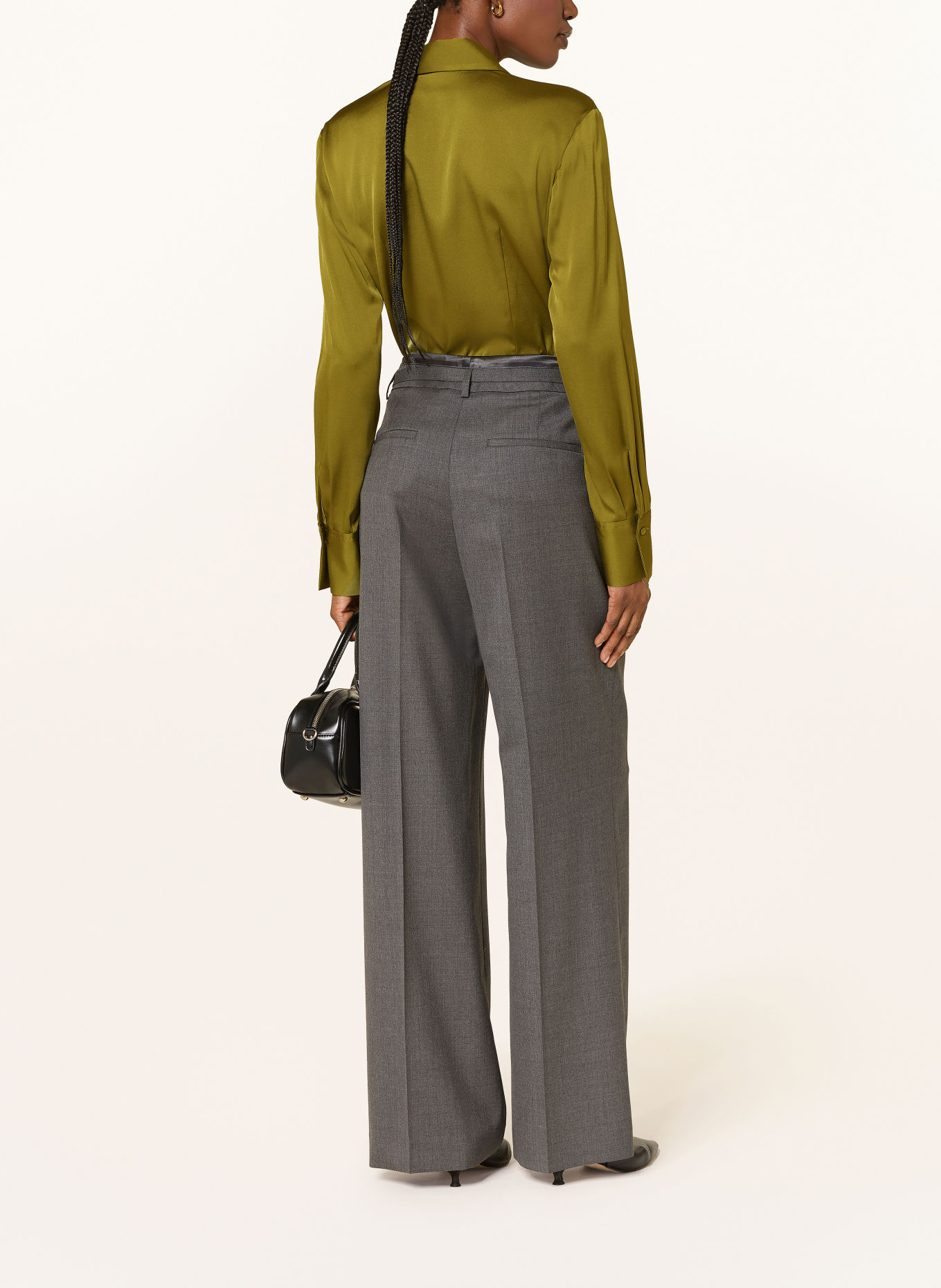 van Laack VL-ULIZ-XX Shirt blouse with Silk: OLIVE