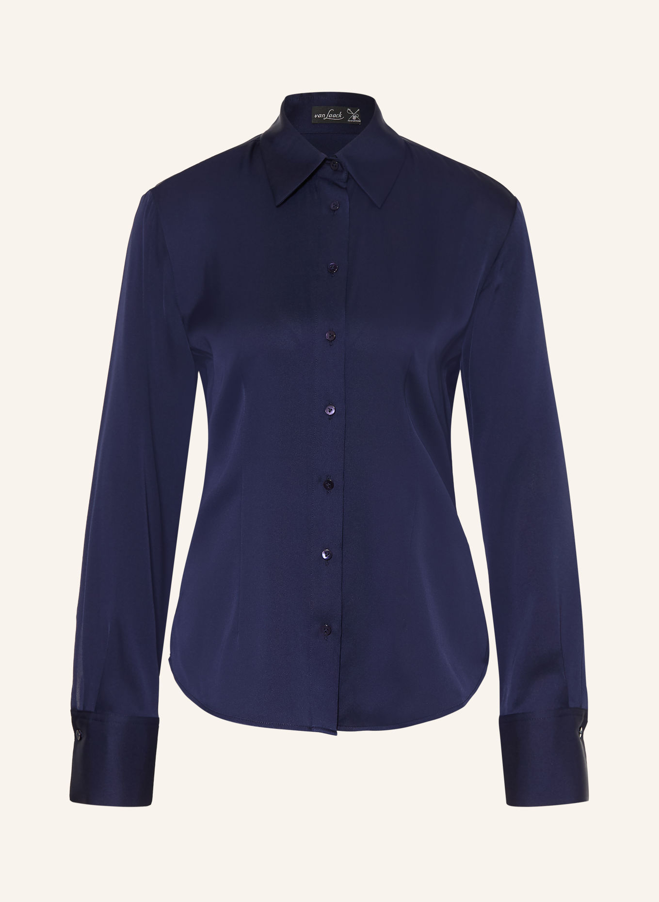 van Laack Hemdbluse VL-ULIZ-XX mit Seide: DUNKELBLAU