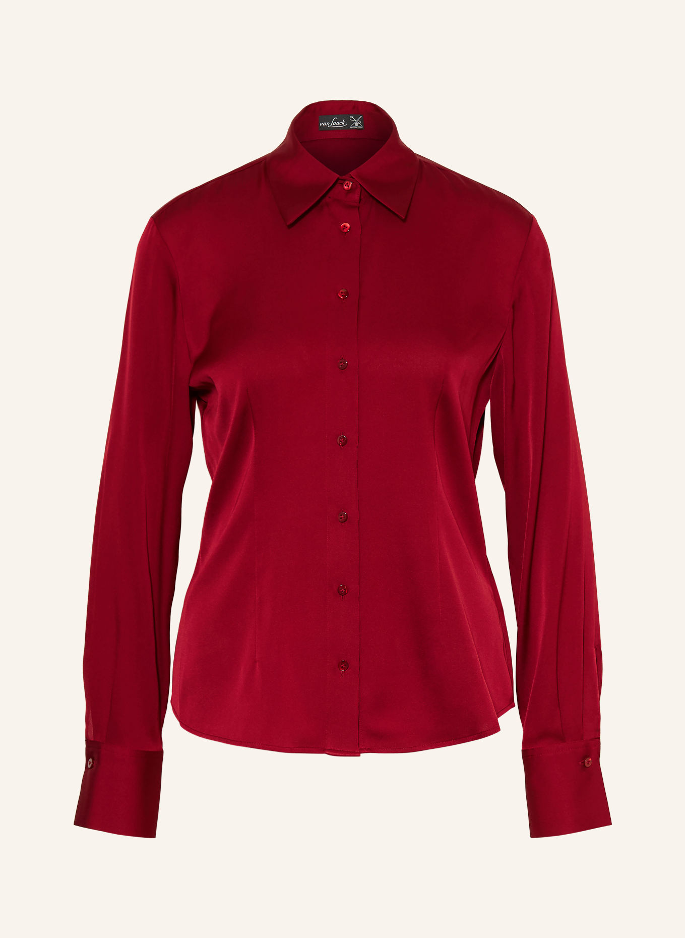 van Laack Overhemdblouse VL-ULIZ-XX met zijde: DONKERROOD