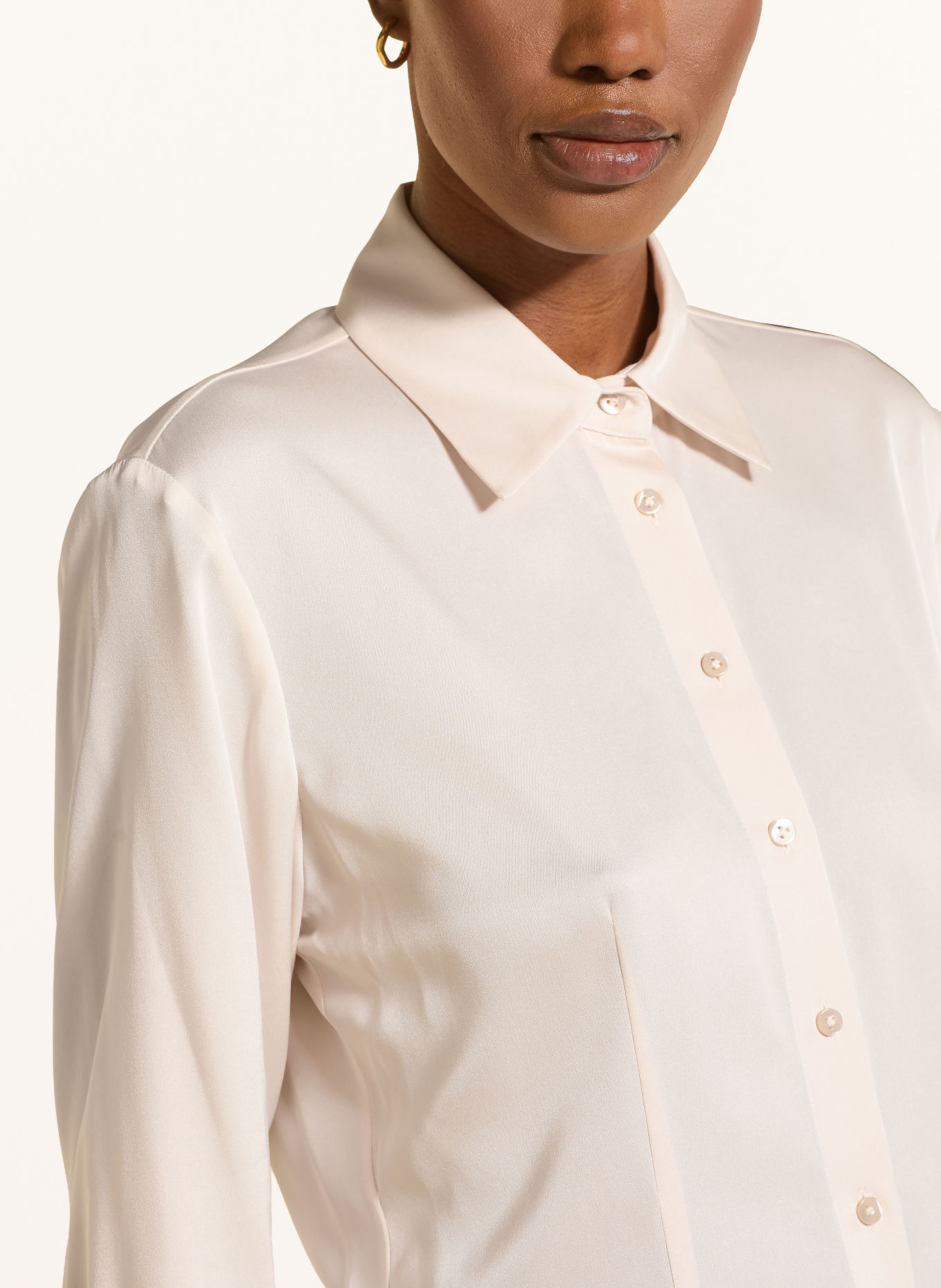 van Laack Overhemdblouse VL-ULIZ-XX met zijde: ECRU