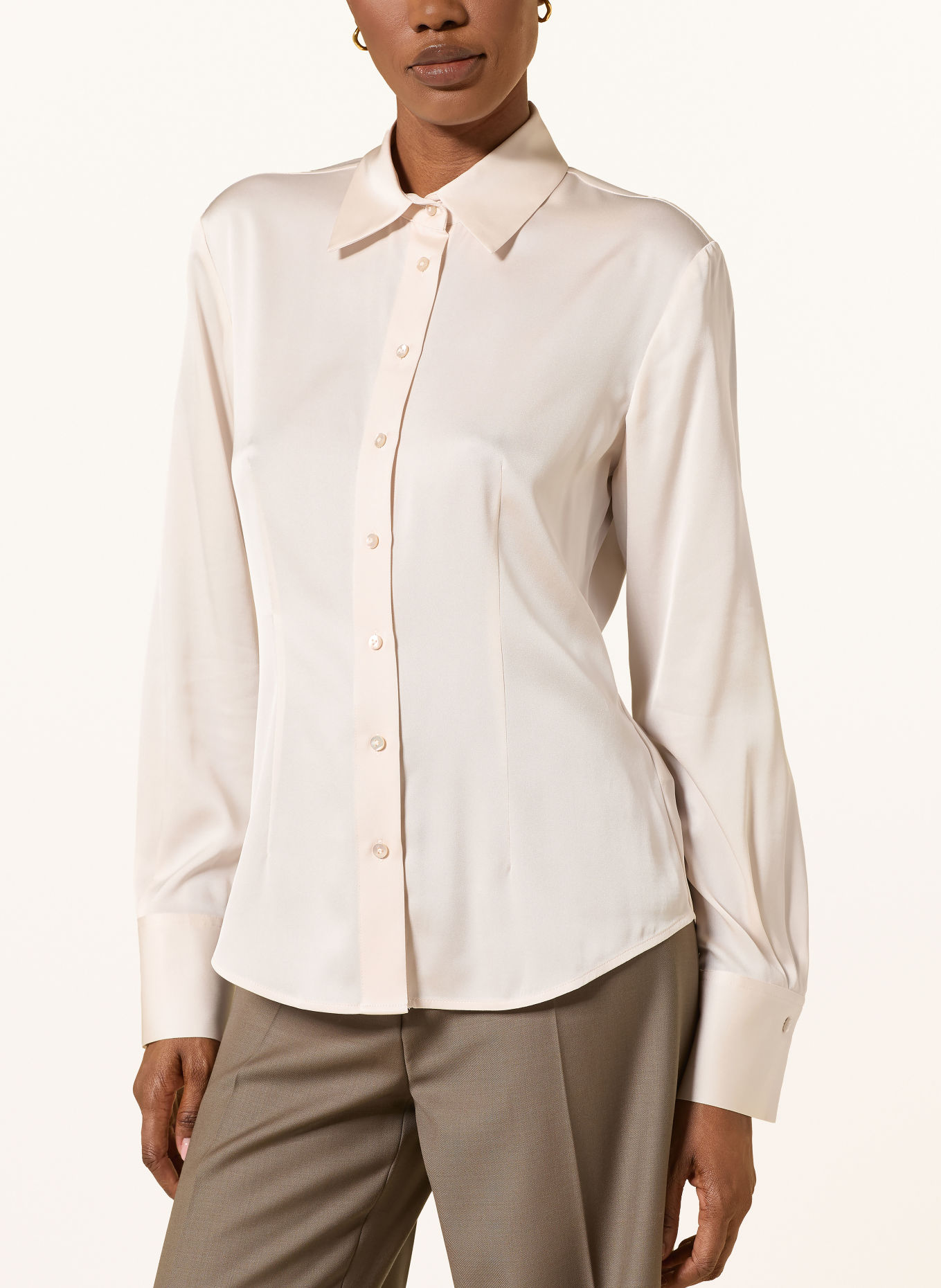 van Laack Overhemdblouse VL-ULIZ-XX met zijde: ECRU