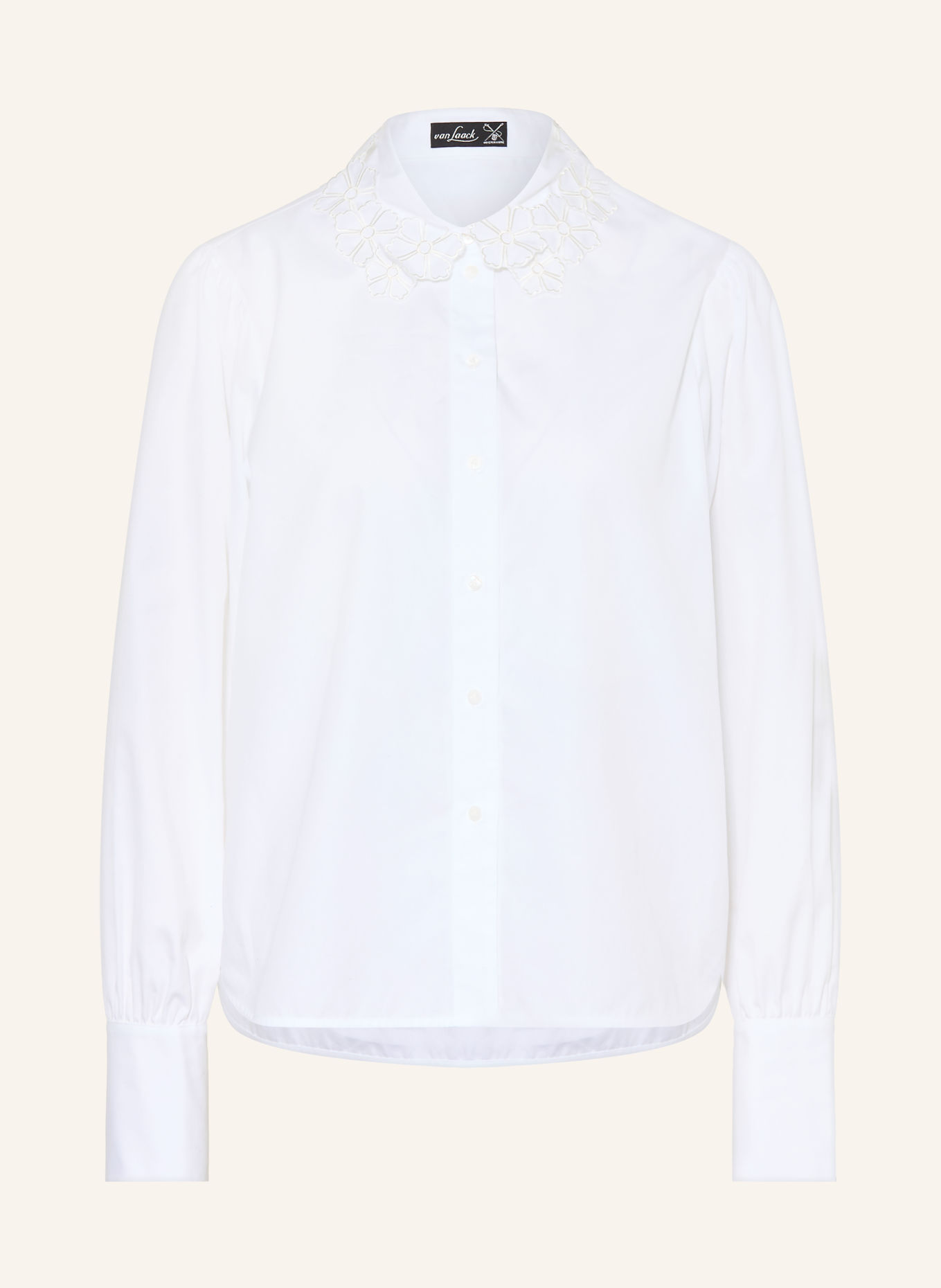 van Laack Hemdbluse VL-FJELLA-APPL mit Spitze: WEISS