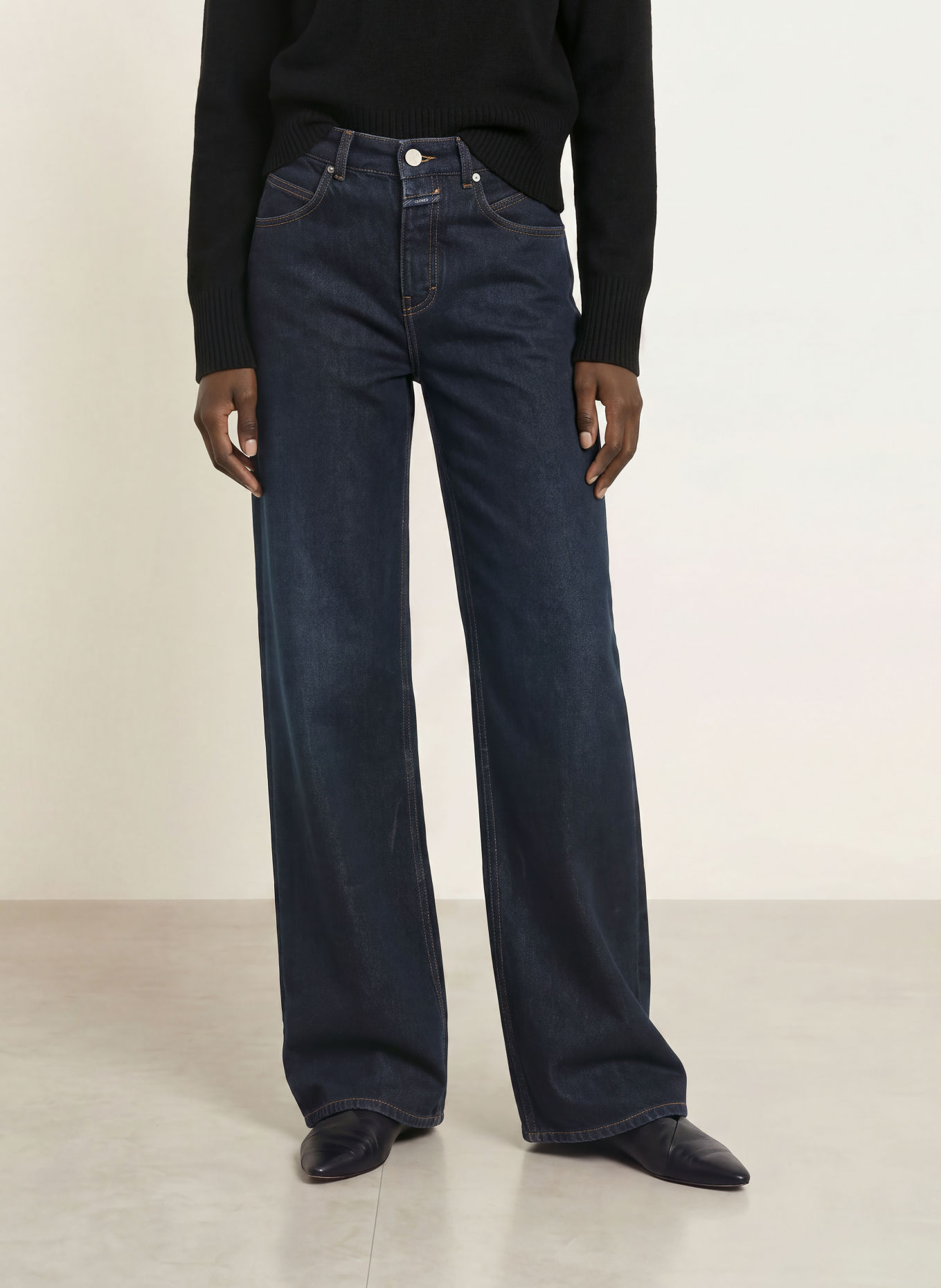 CLOSED Jeansy wide leg NIKKA: DBL DARK BLUE
