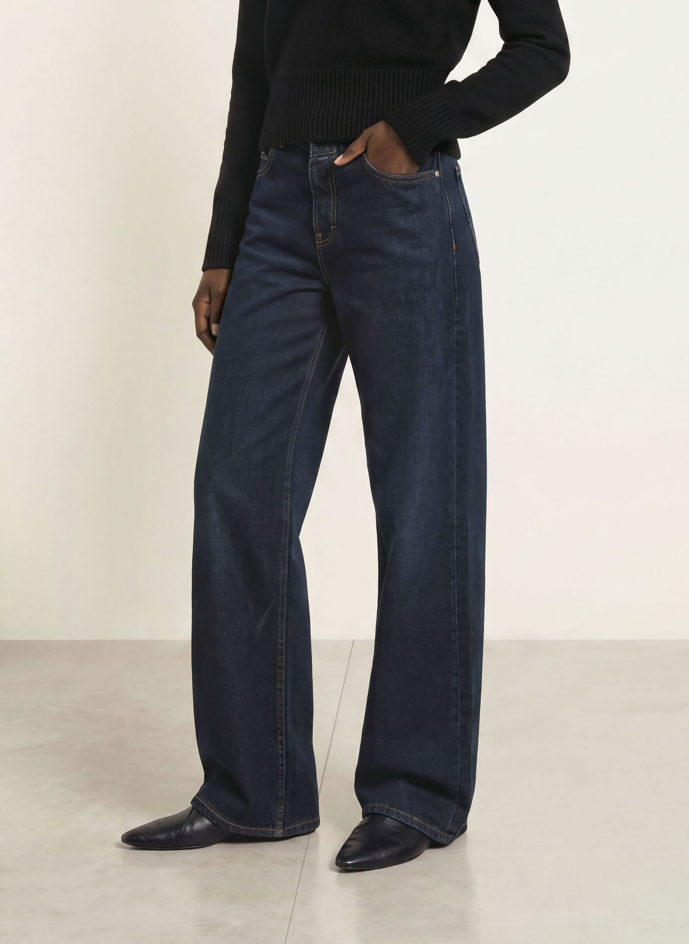 CLOSED Jeansy wide leg NIKKA: DBL DARK BLUE