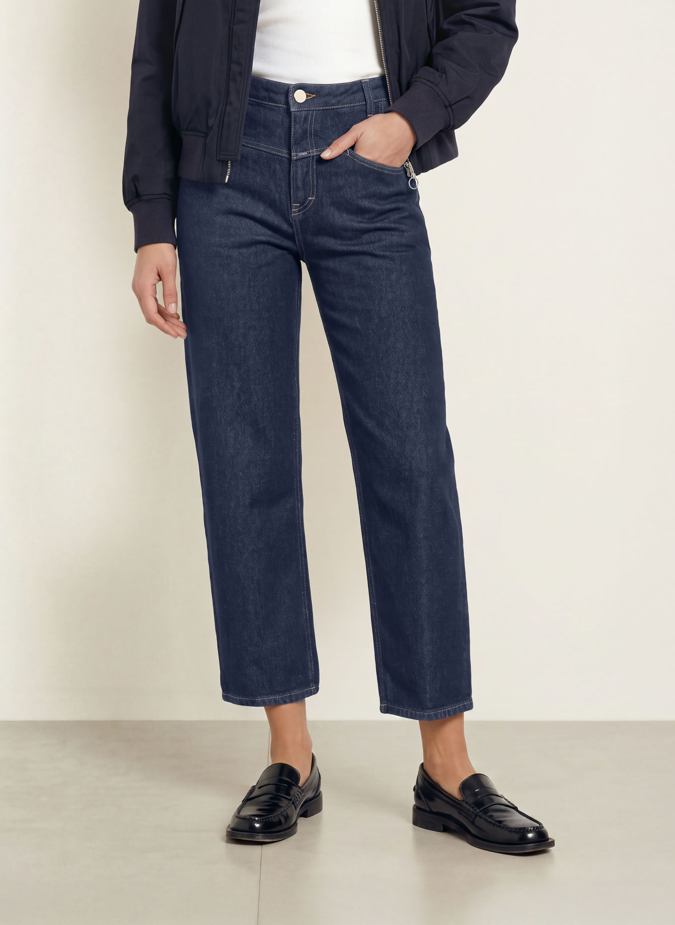 CLOSED Jeansy cropped STOVER-X: DBL DARK BLUE