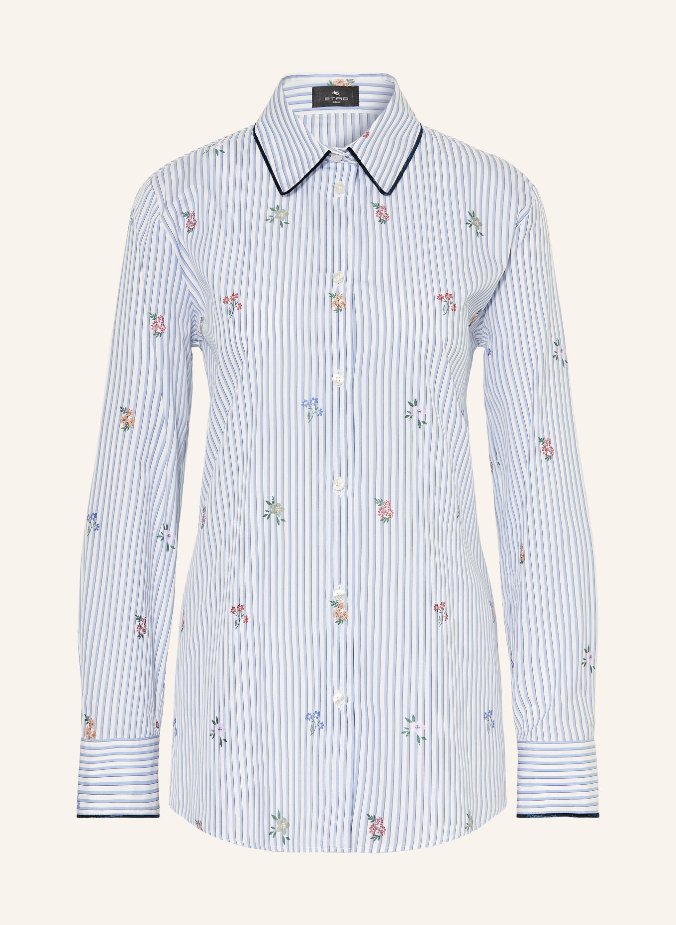 ETRO Hemdbluse: HELLBLAU / GELB / WEISS