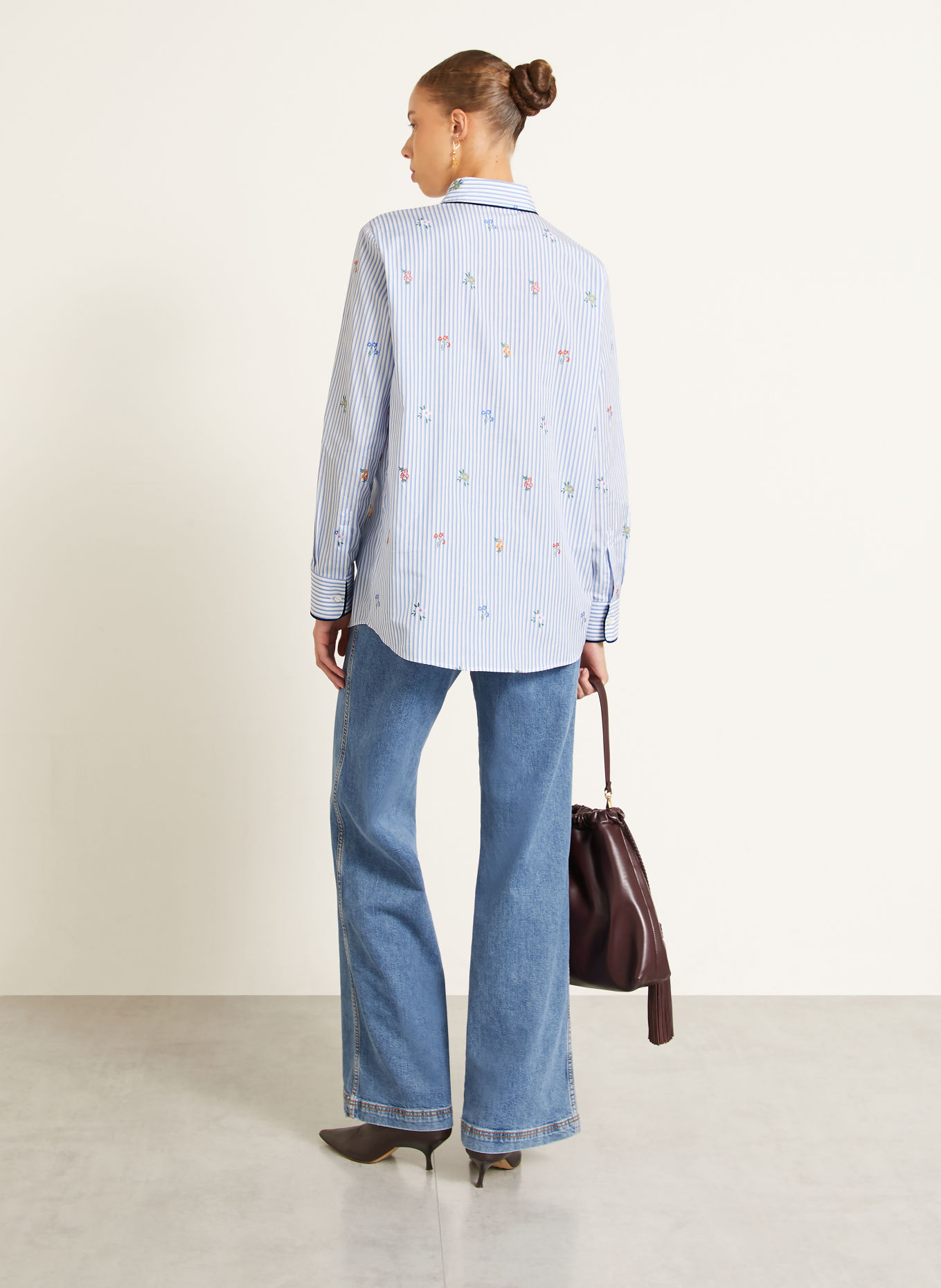 ETRO Hemdbluse: HELLBLAU / GELB / WEISS