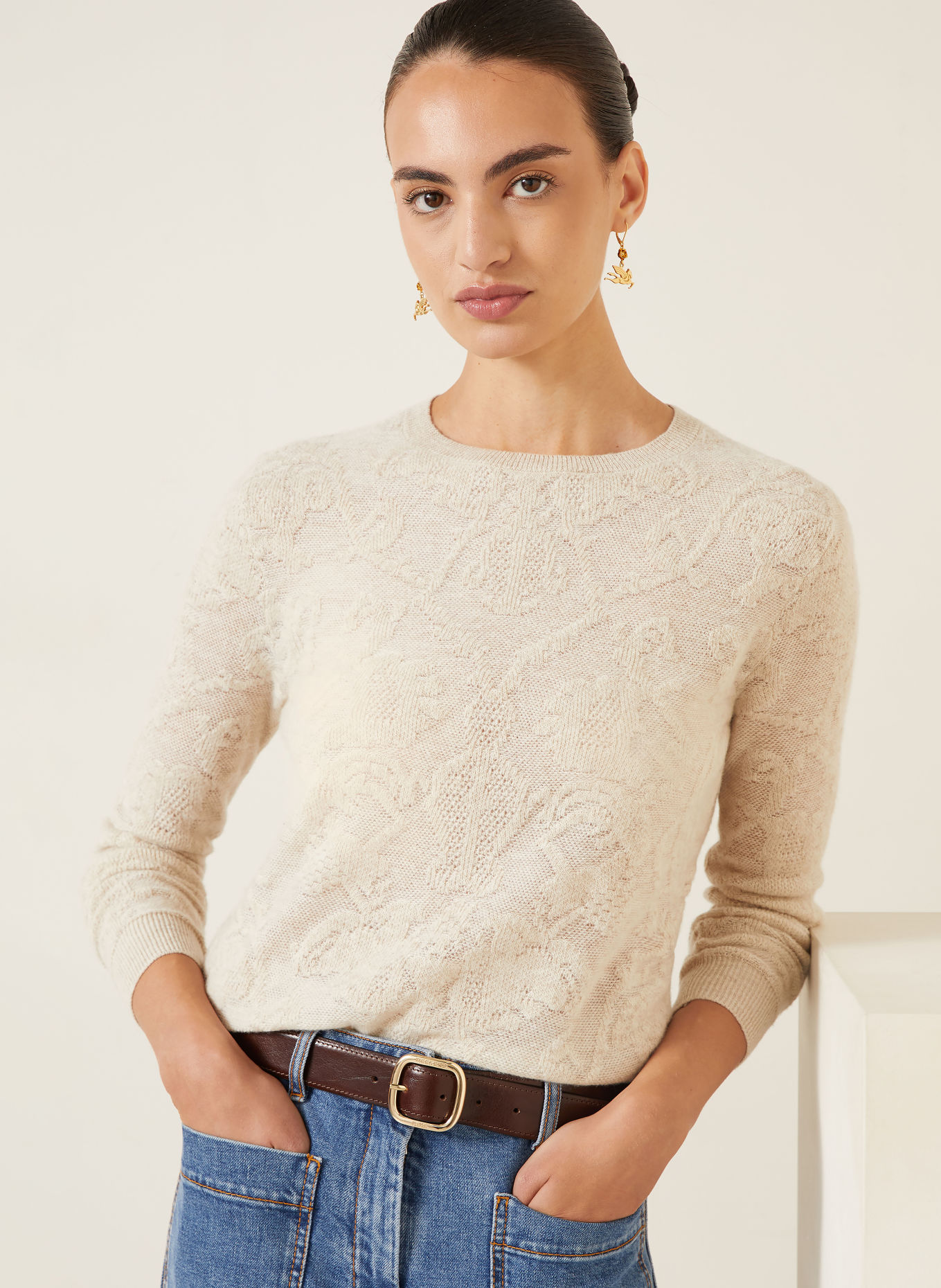 ETRO Sweter: BEŻOWY