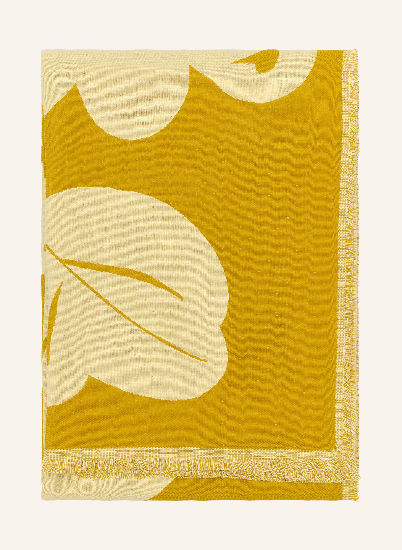 marimekko KUKASTA KUKKAAN Throw blanket: DARK YELLOW / LIGHT YELLOW