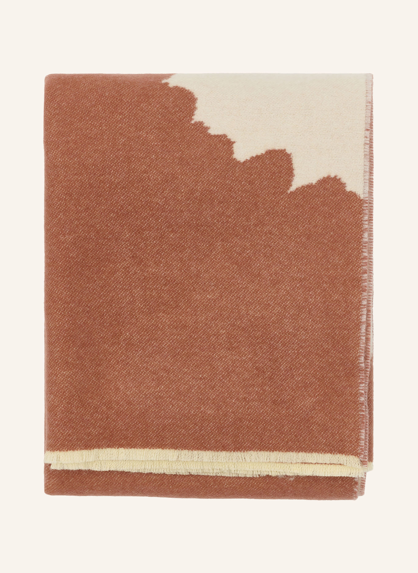 marimekko ISO UNIKKO Throw blanket: CREAM / DARK BROWN