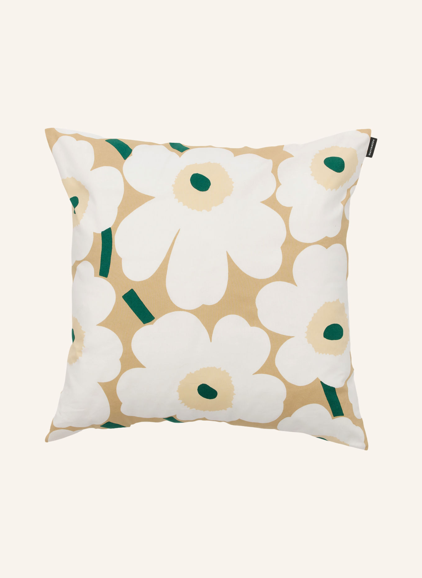 marimekko PIENI UNIKKO Decorative cushion cover: BEIGE / DARK GREEN / WHITE