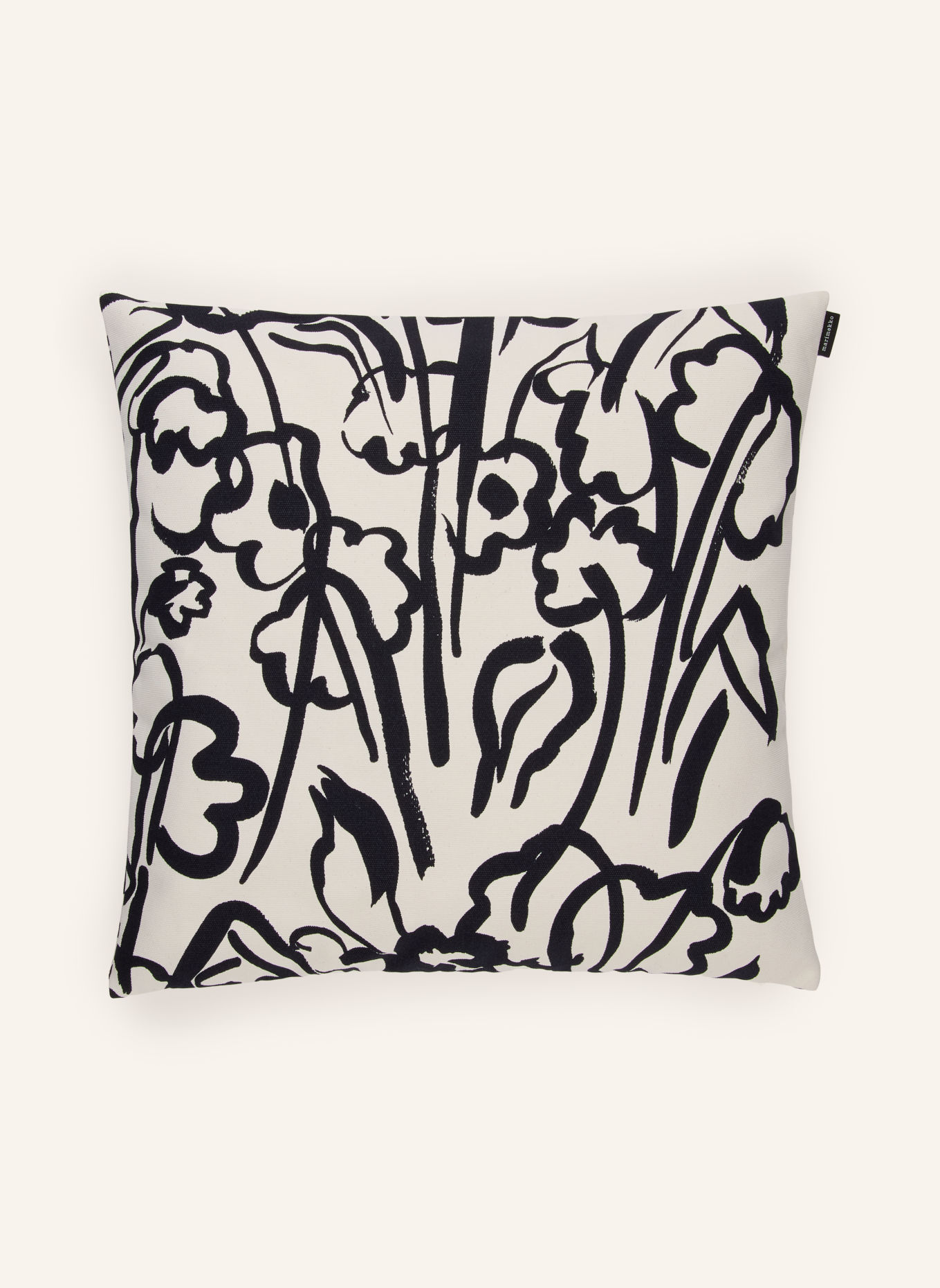 marimekko Dekokissenhülle ENSIKUKAT: CREME / DUNKELBLAU