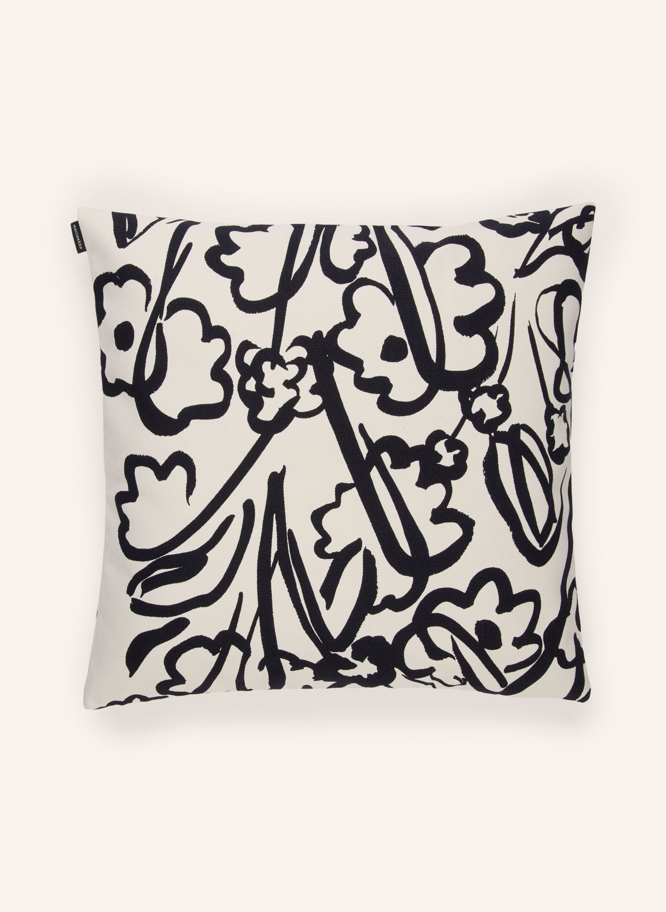 marimekko Dekokissenhülle ENSIKUKAT: CREME / DUNKELBLAU