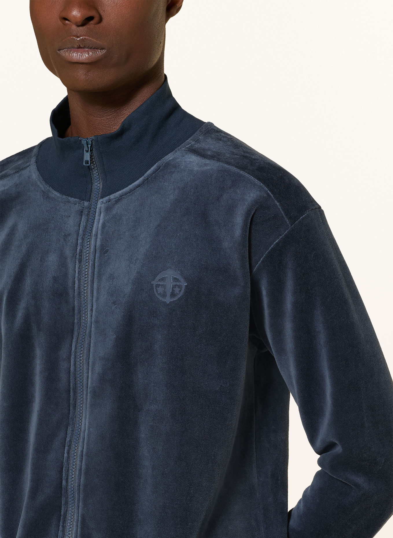 SCHIESSER Loungeset CASUAL NIGHTWEAR van fleece: BLAUWGRIJS
