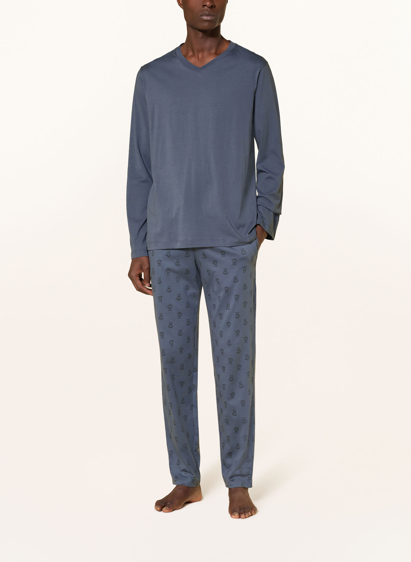 SCHIESSER Schlafshirt MIX + RELAX: BLAUGRAU