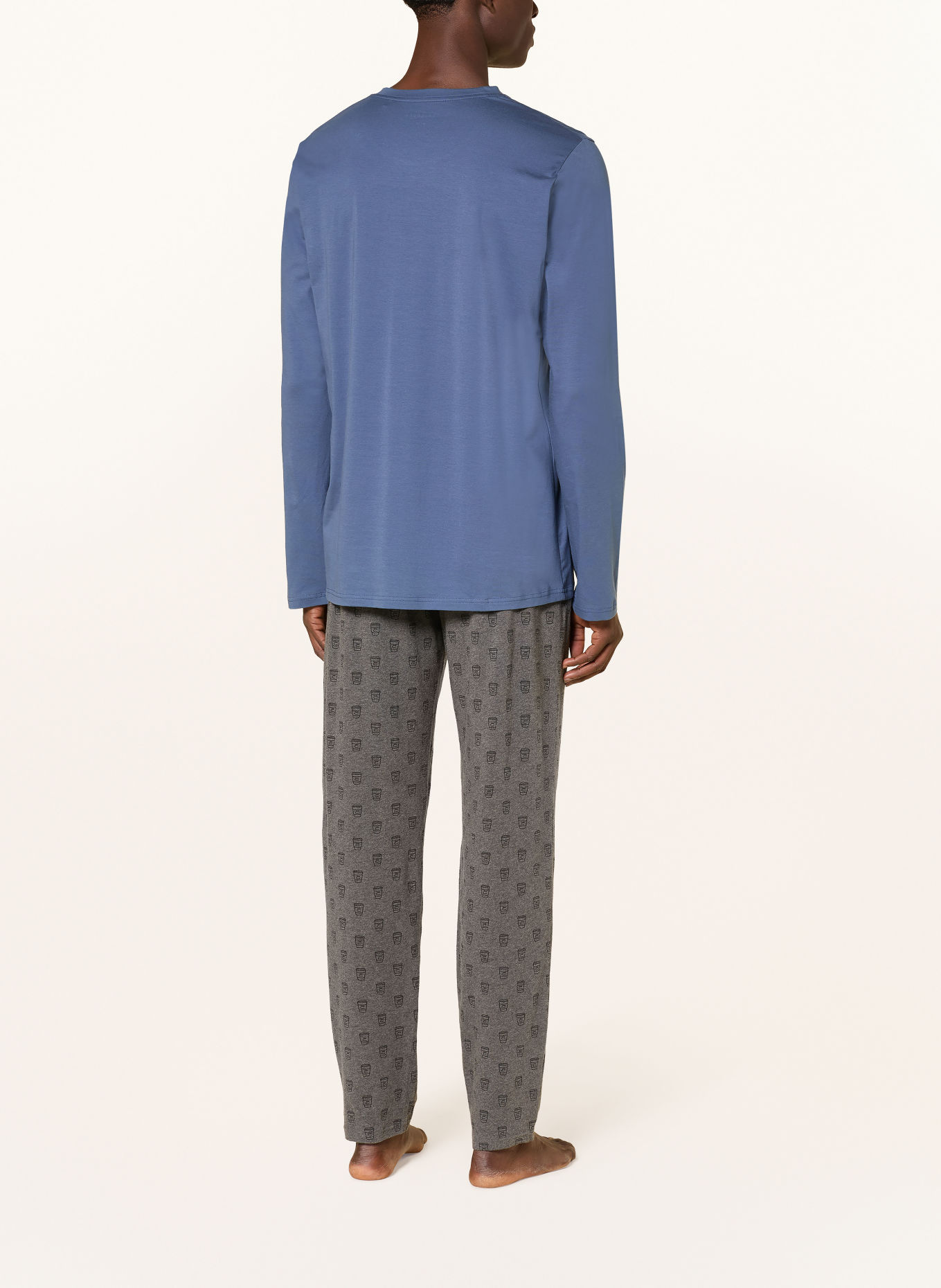 SCHIESSER Pajamas: DARK GRAY / BLUE GRAY