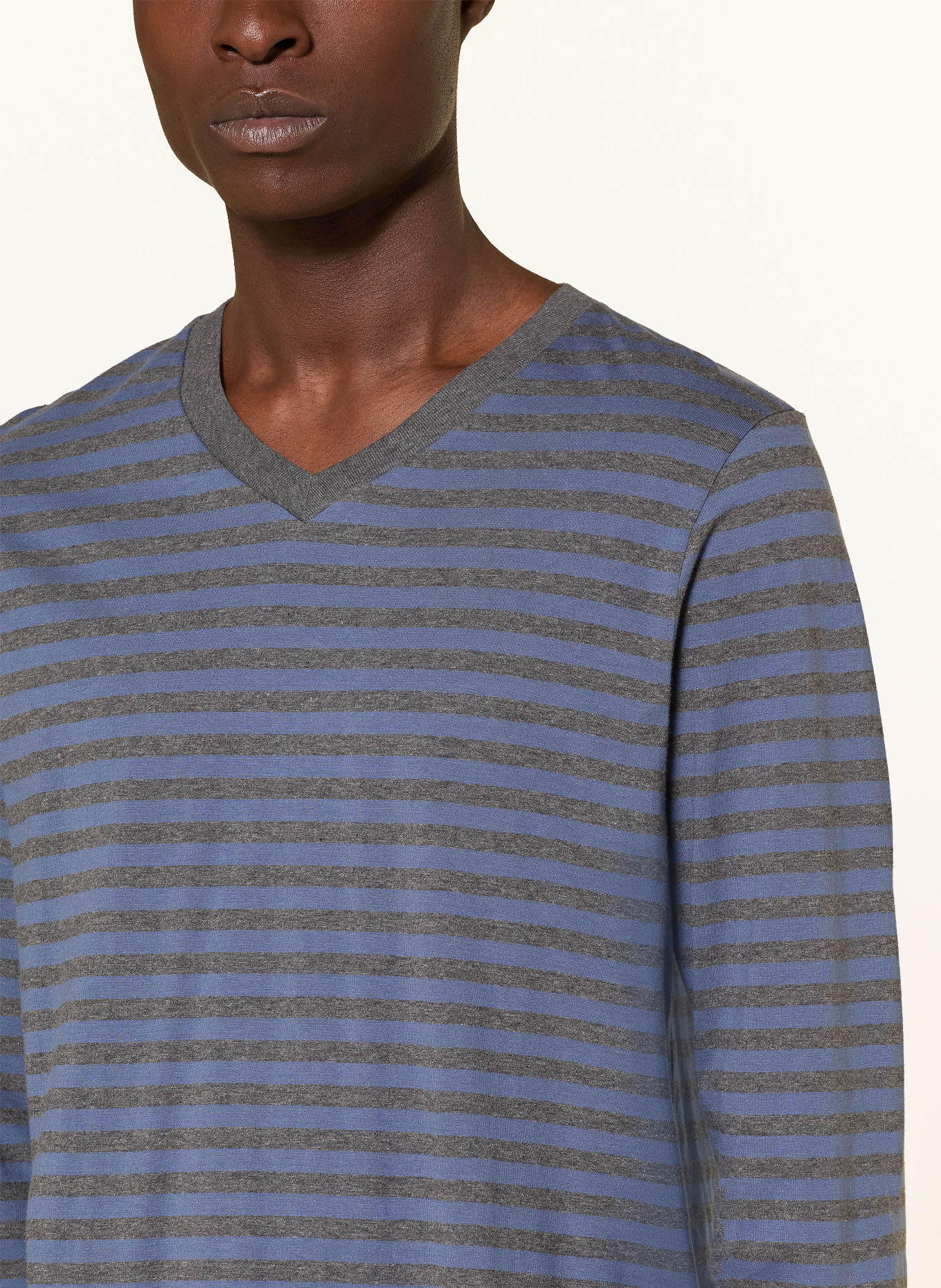 SCHIESSER CASUAL NIGHTWEAR Pajamas: BLUE GRAY / GRAY